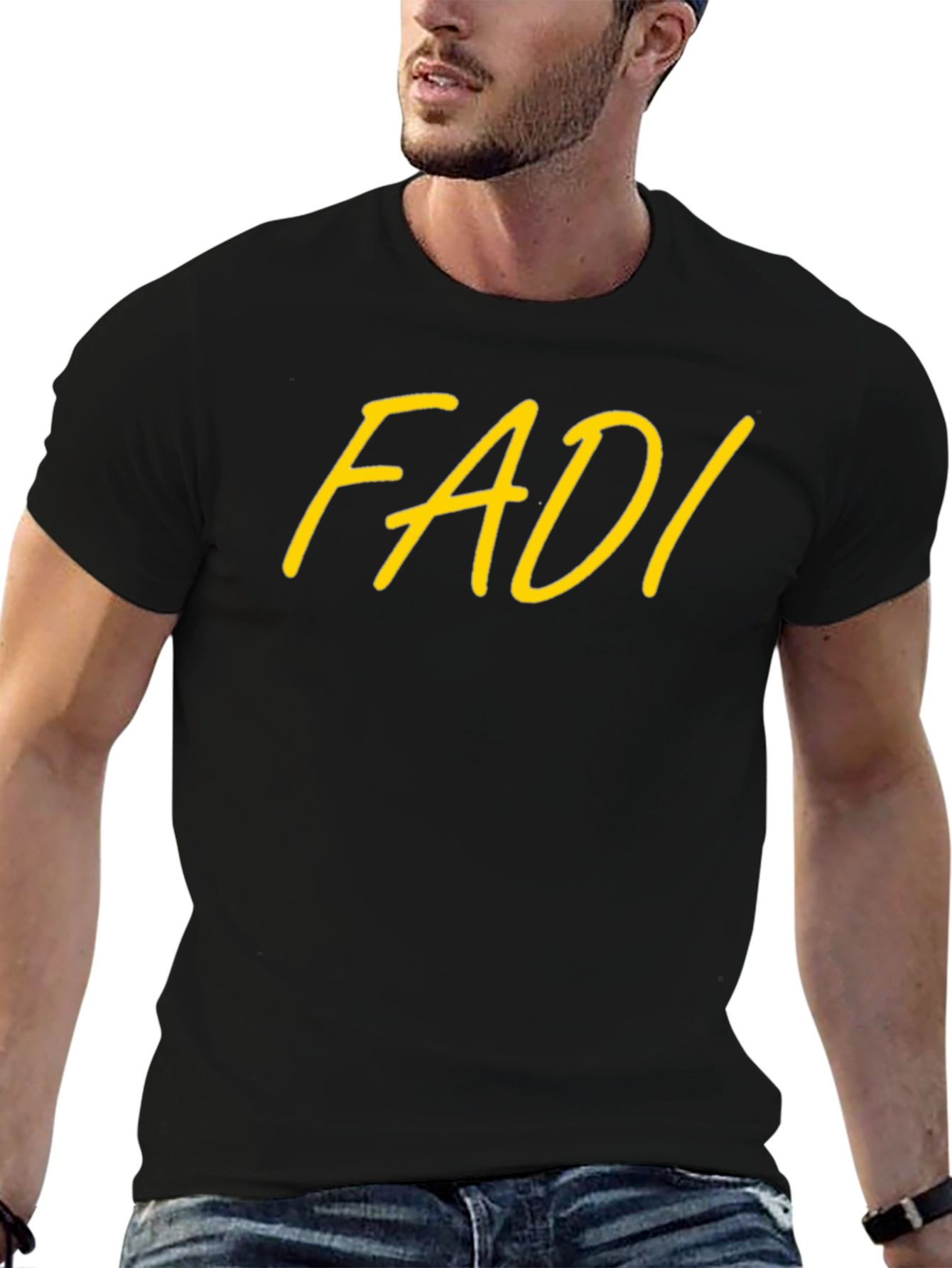 FADI Graphic Print Black T-Shirt