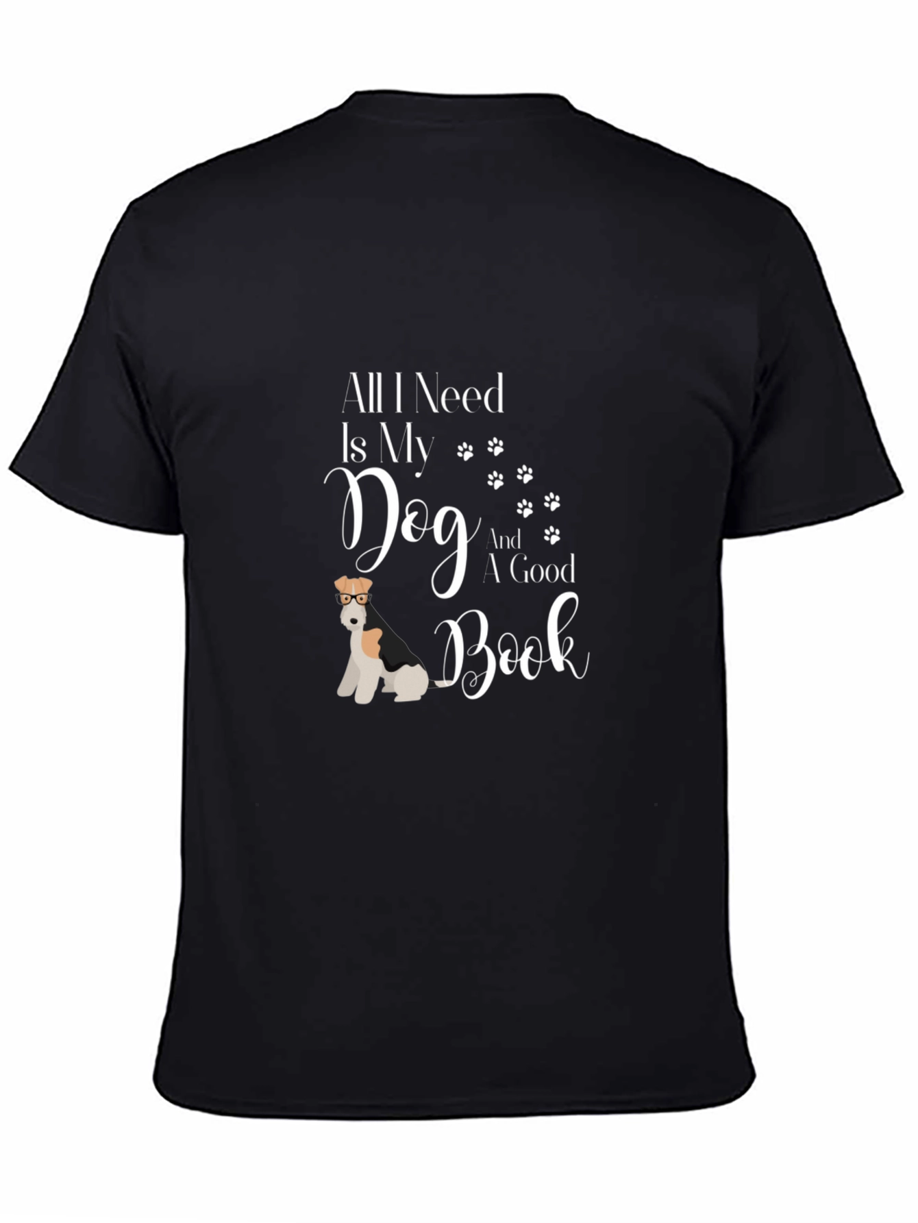 Dog & Book Graphic Tee