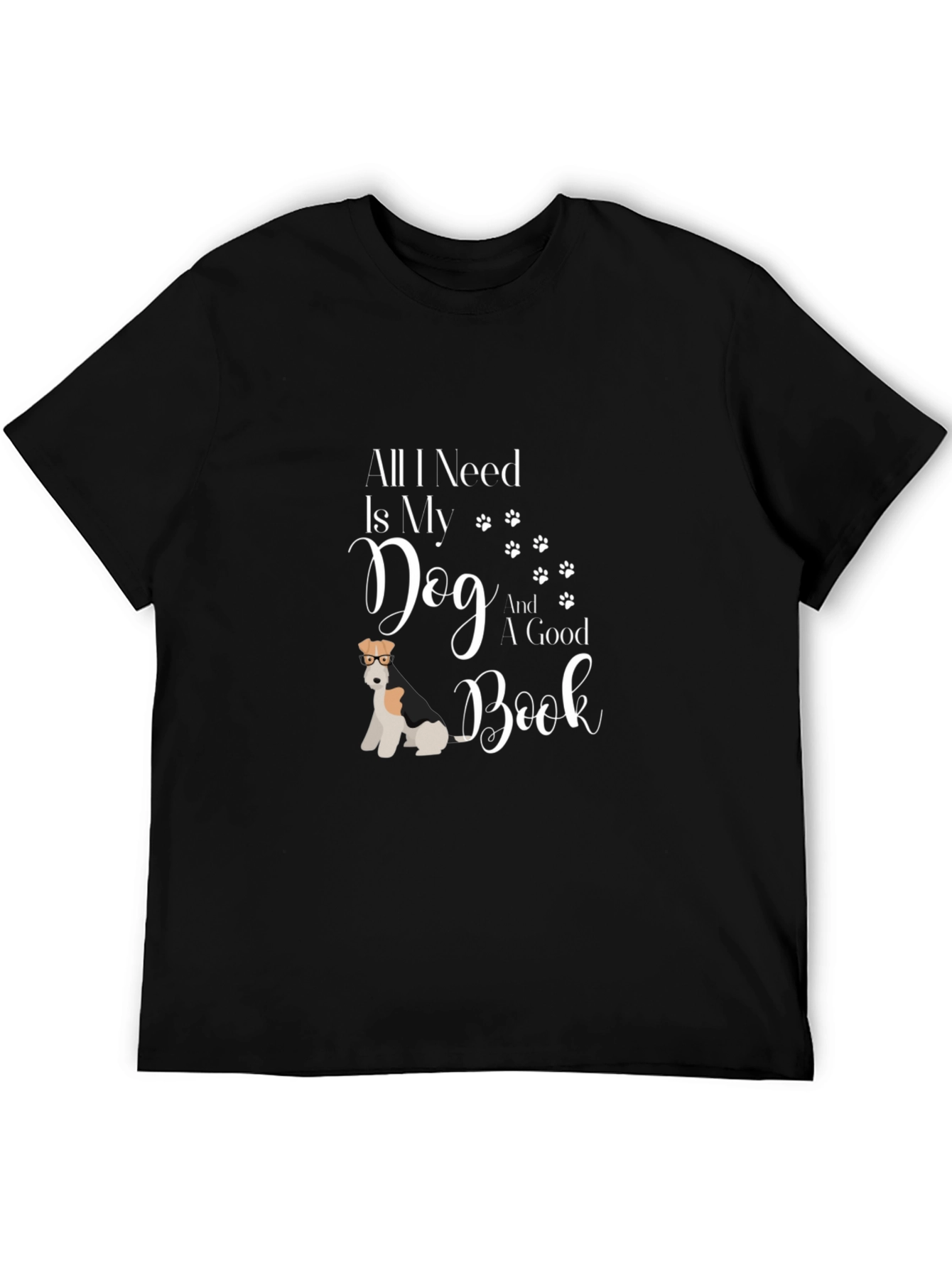 Dog & Book Graphic Tee