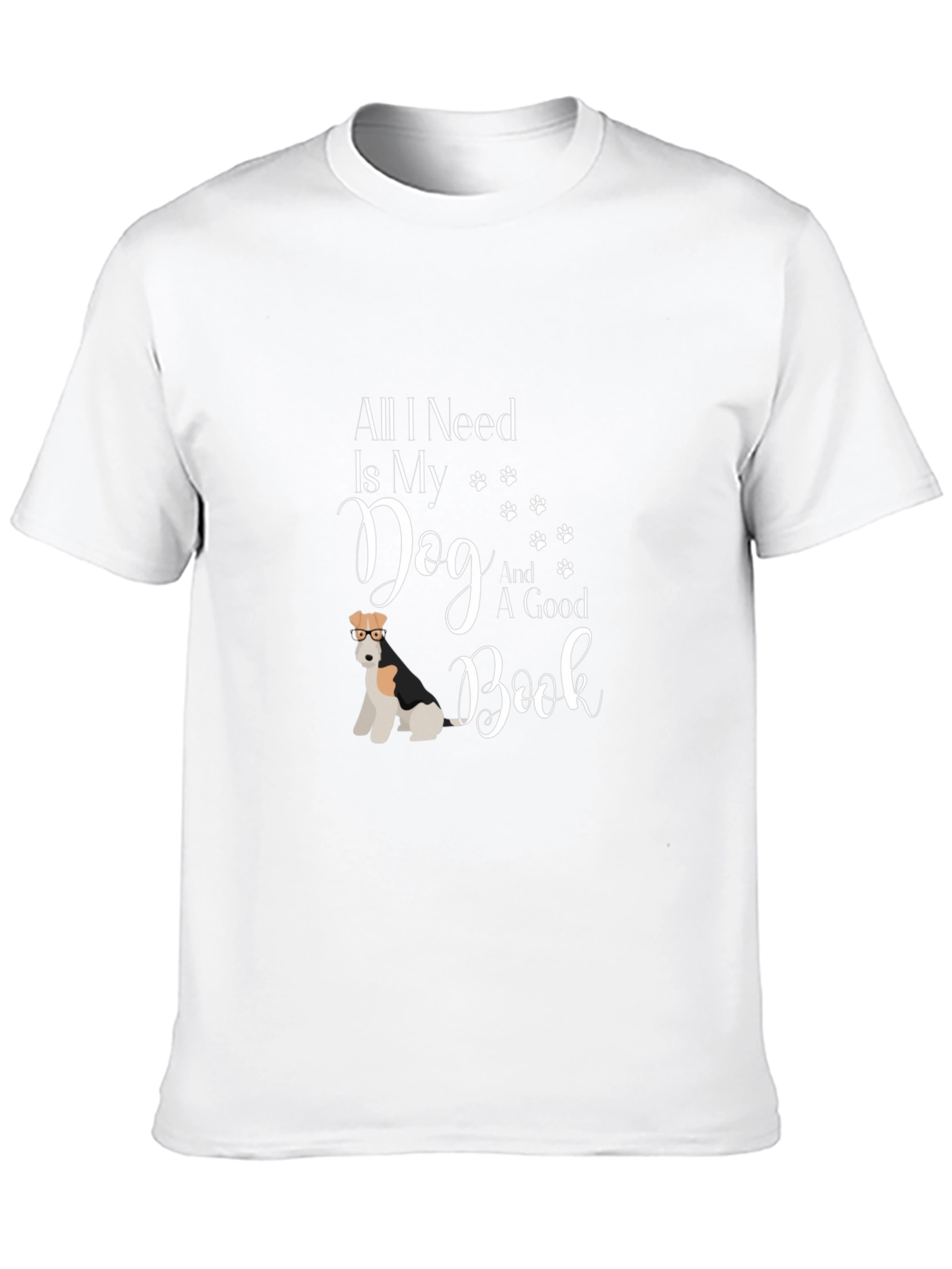 Dog & Book Graphic Tee