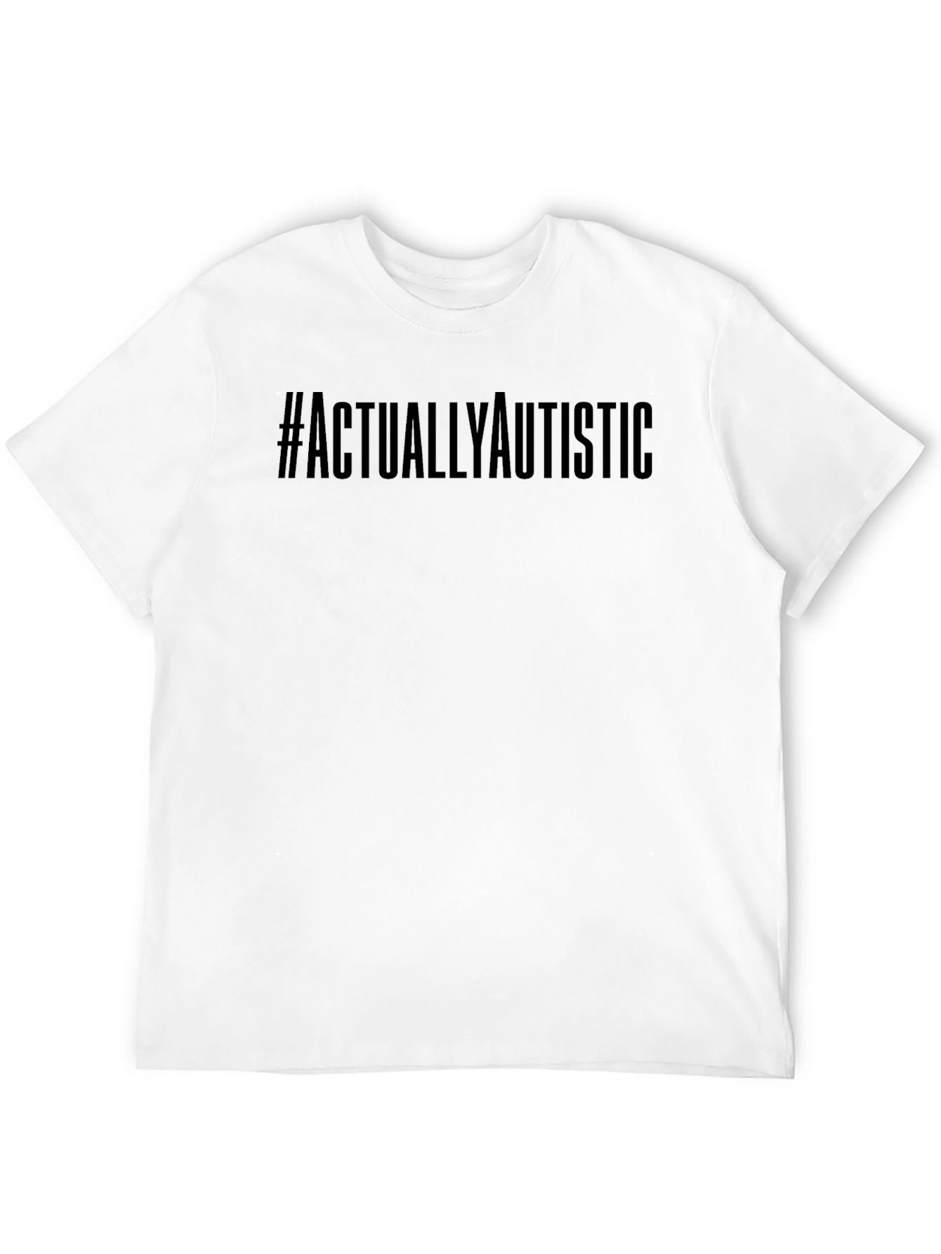 Actually Autistic Black Graphic T-Shirt