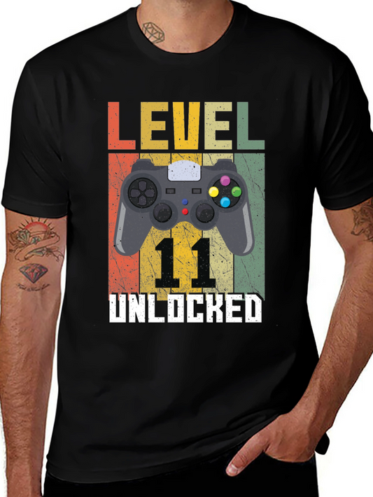 Level 11 Unlocked T-Shirt - Gamer Birthday Tee