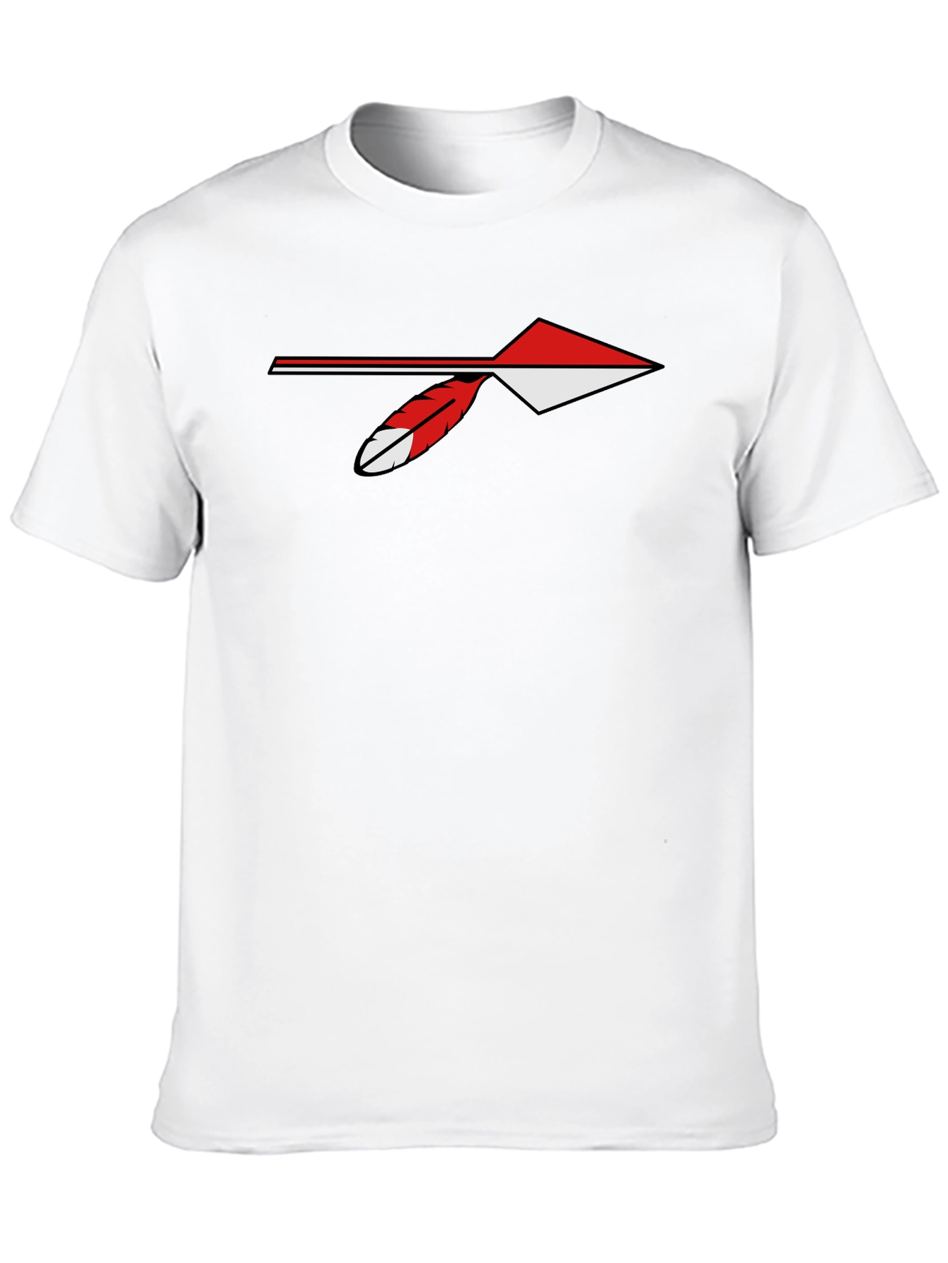 Arrowhead Feather Graphic Tee - Casual Black T-Shirt