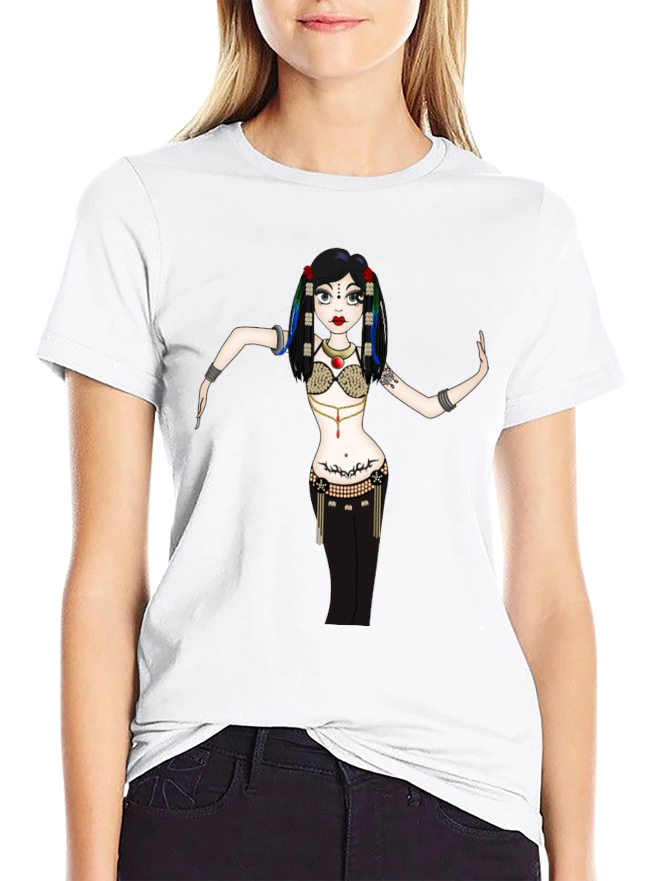 Belly Dancer Graphic Tee - Unique Design!