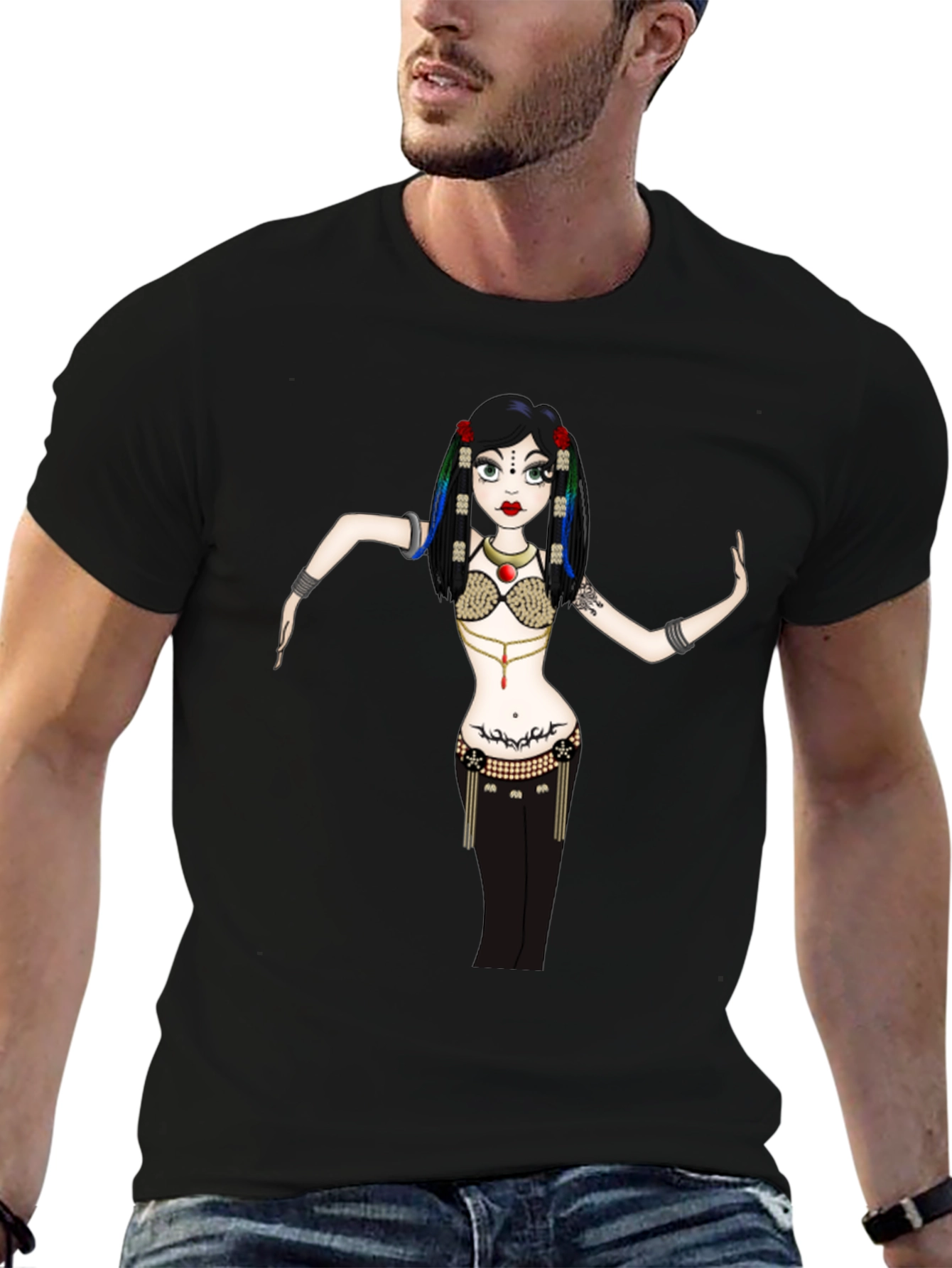 Belly Dancer Graphic Tee - Unique Design!
