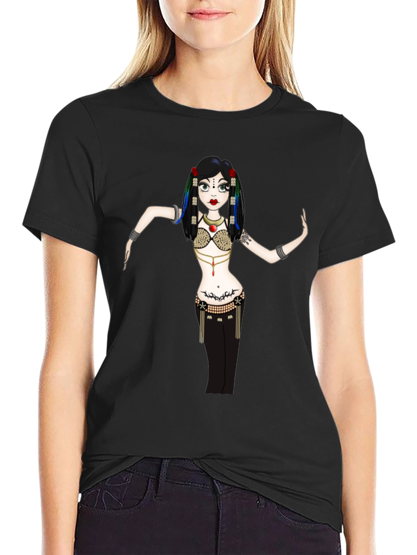 Belly Dancer Graphic Tee - Unique Design!