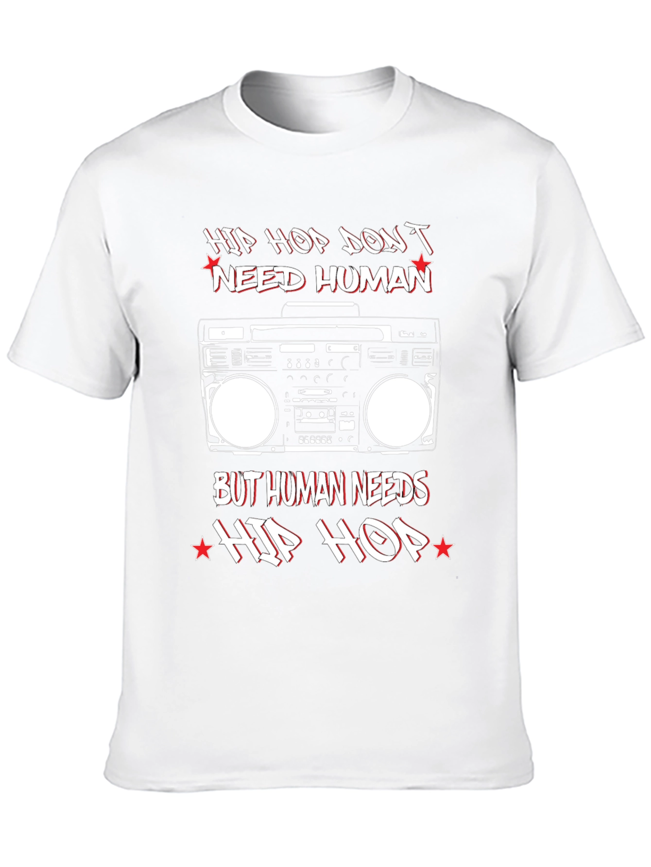 Hip Hop Music T-Shirt Retro Boombox Graphic Tee