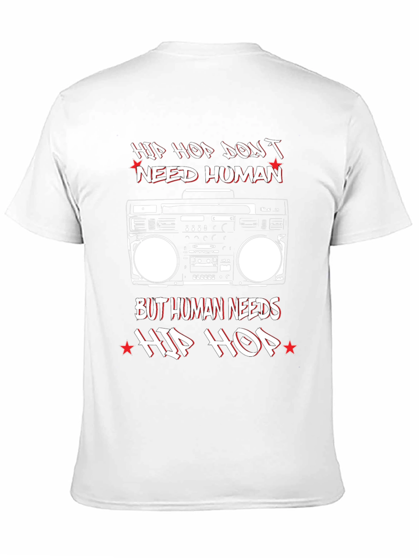 Hip Hop Music T-Shirt Retro Boombox Graphic Tee