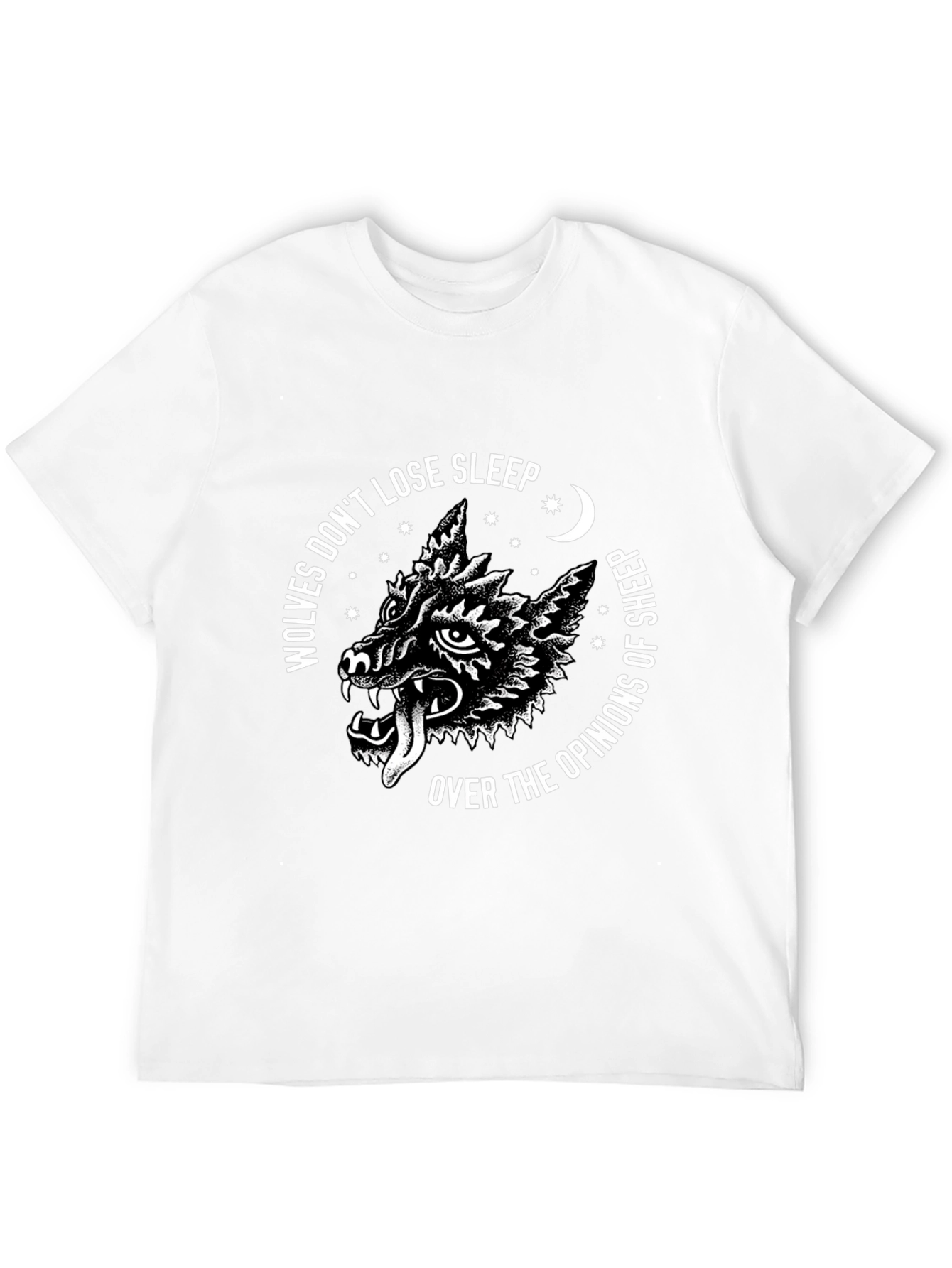 Wolf Opinion Graphic Tee - Black Cotton T-Shirt