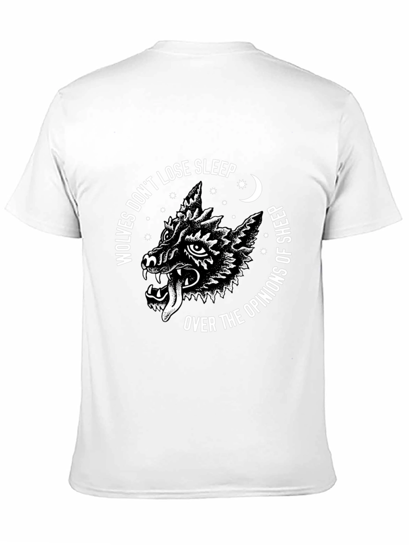 Wolf Opinion Graphic Tee - Black Cotton T-Shirt