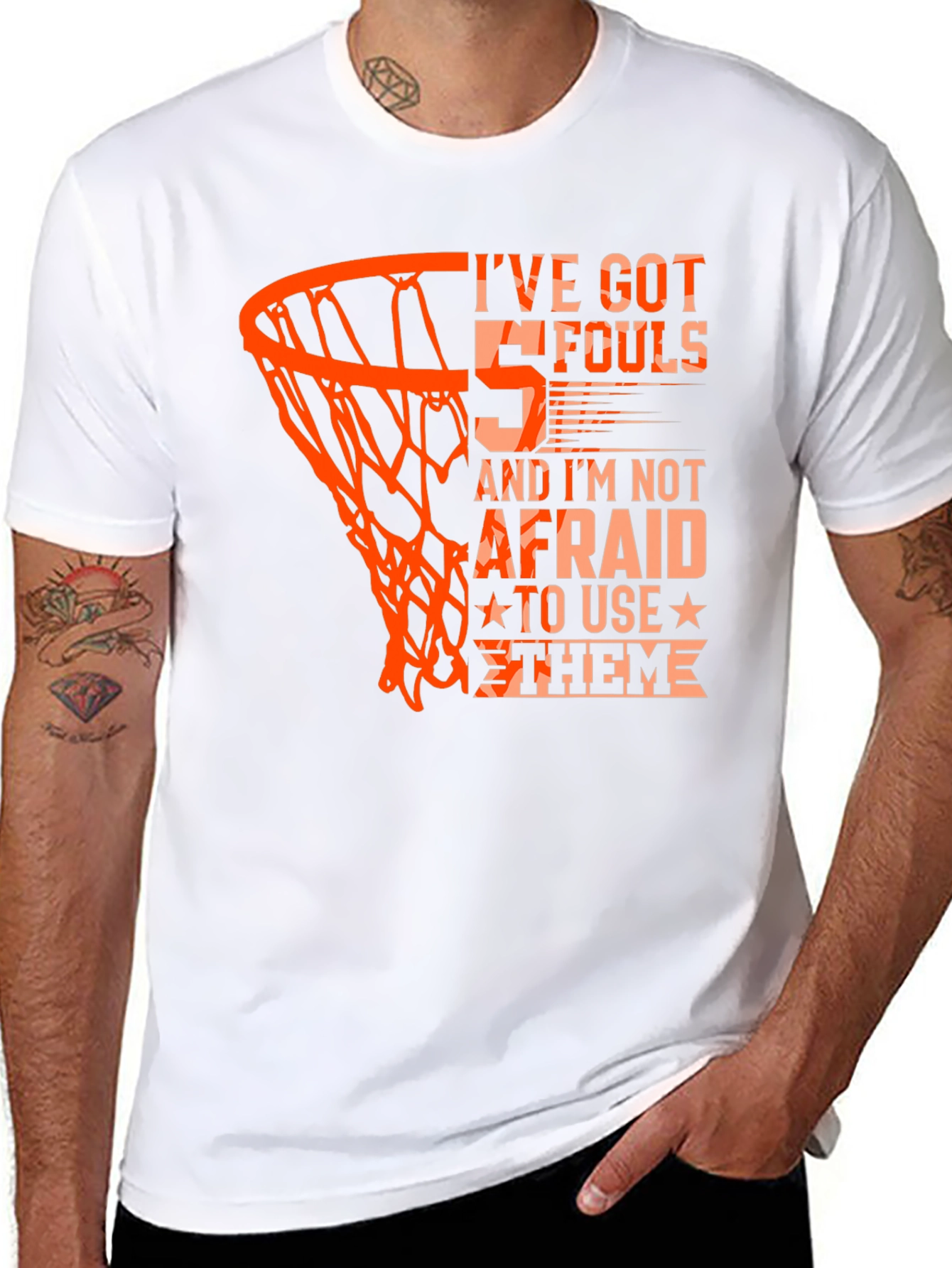 Basketball 5 Fouls Graphic T-Shirt