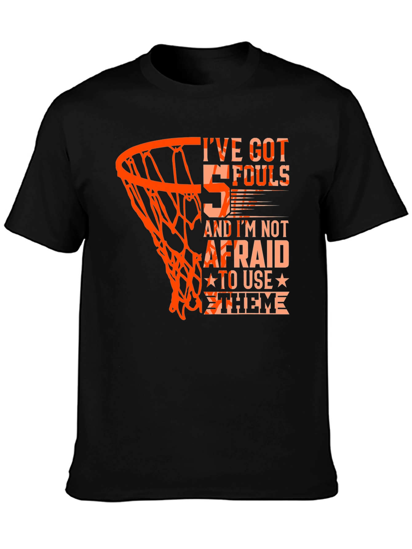 Basketball 5 Fouls Graphic T-Shirt