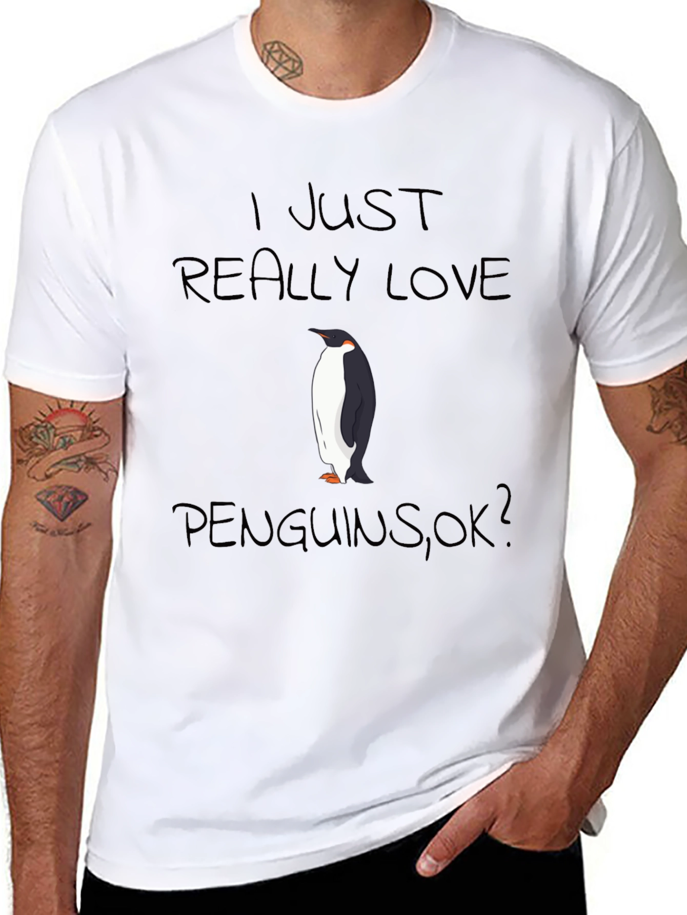 I Love Penguins Graphic T-Shirt