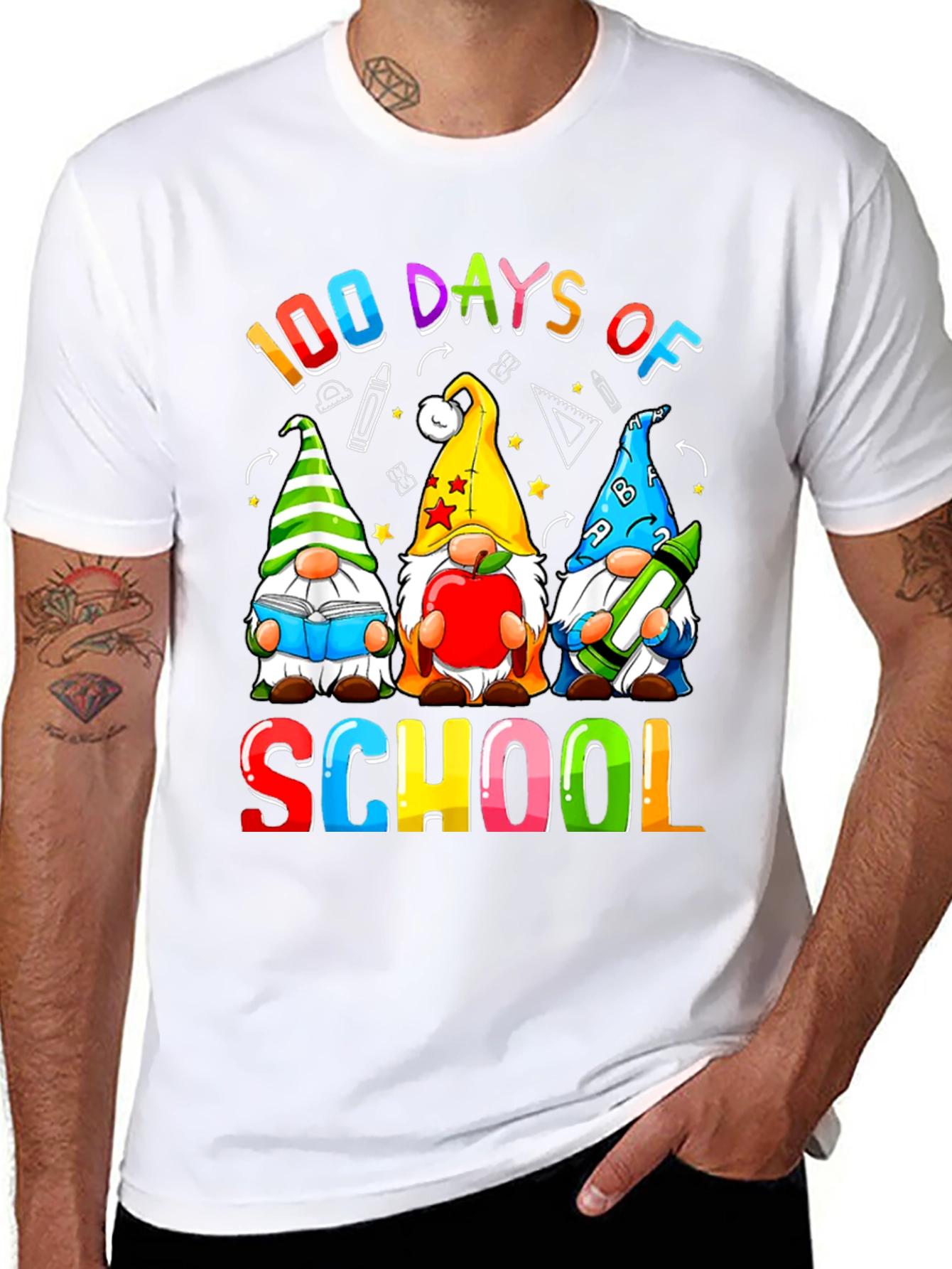 100 Days of School T-Shirt - Gnome Design
