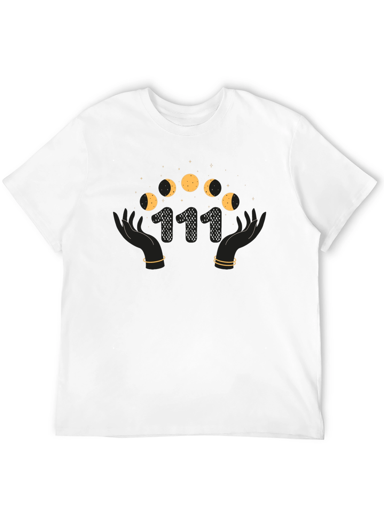 Mystic Moon Phase Graphic Tee - Angel Number 111