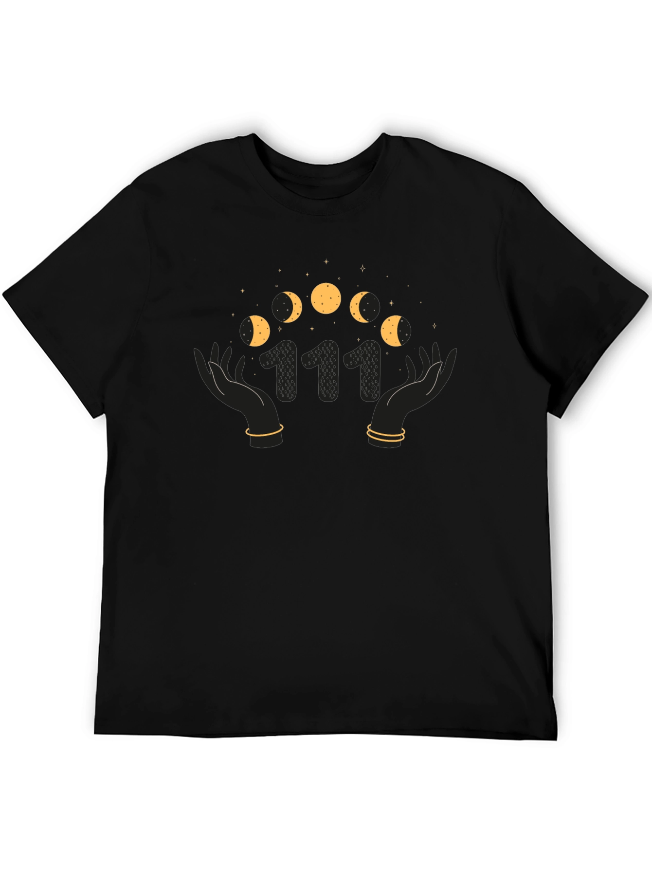 Mystic Moon Phase Graphic Tee - Angel Number 111