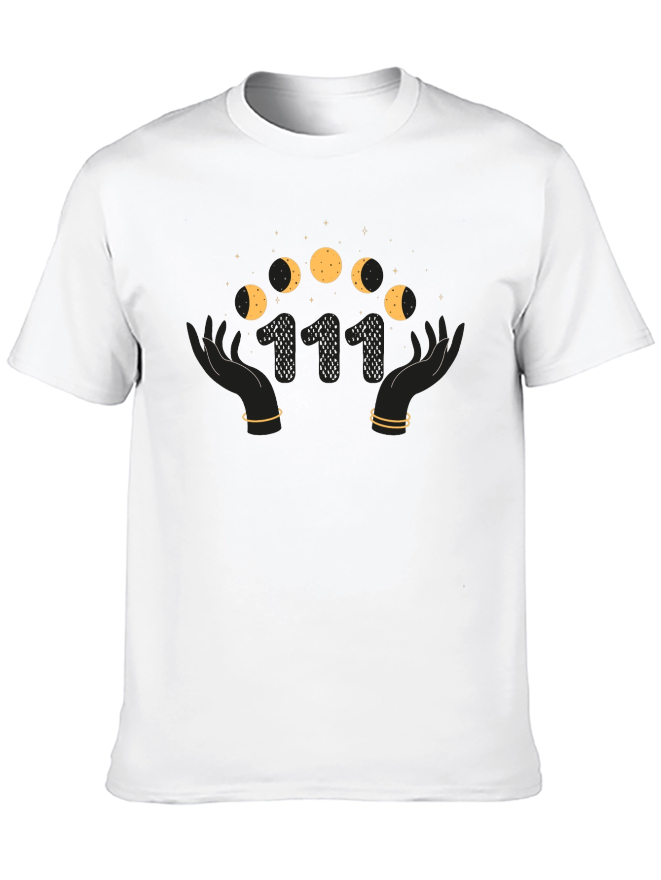 Mystic Moon Phase Graphic Tee - Angel Number 111