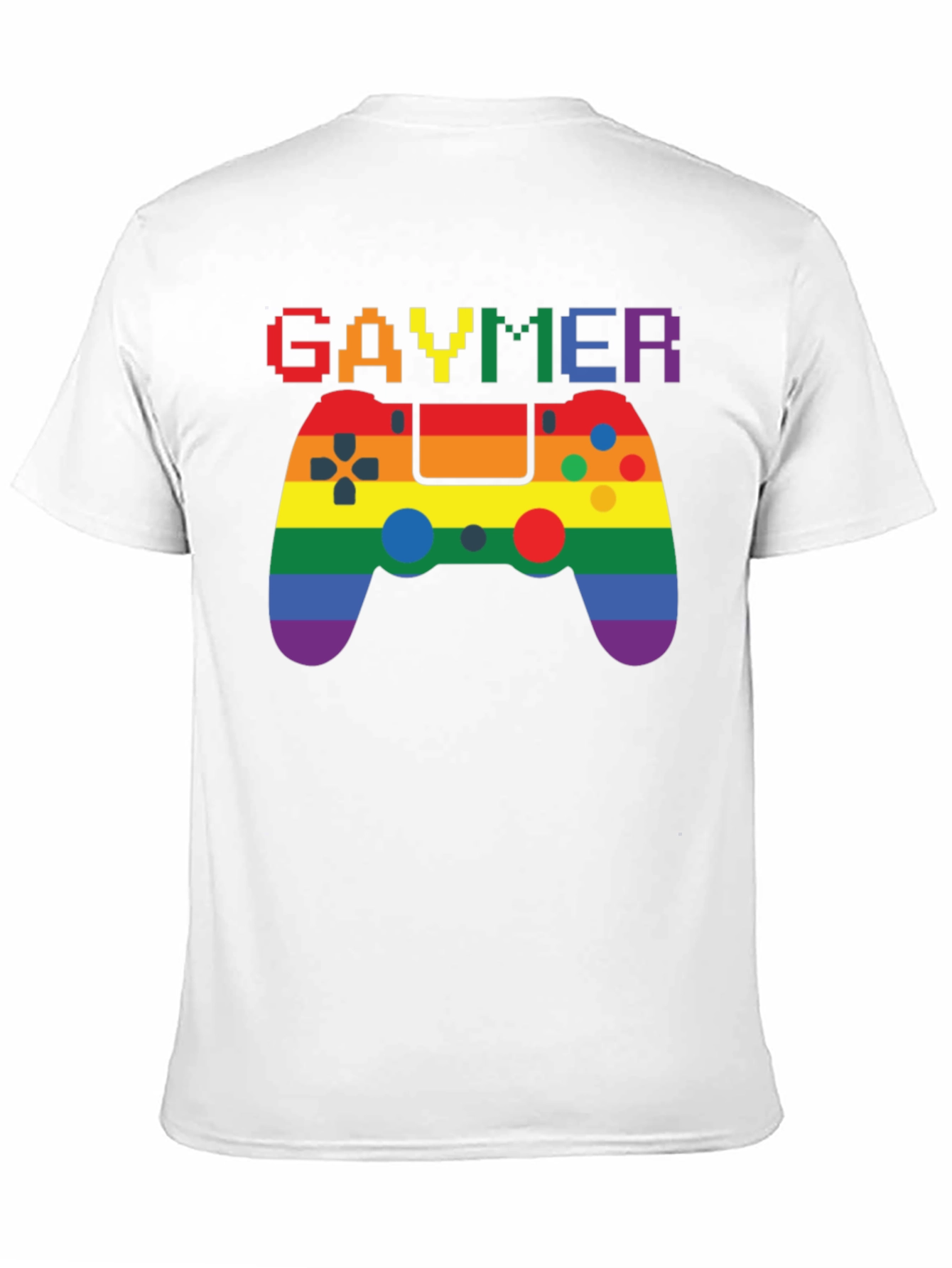 Gaymer Pride Graphic Tee - Rainbow Gamer Design