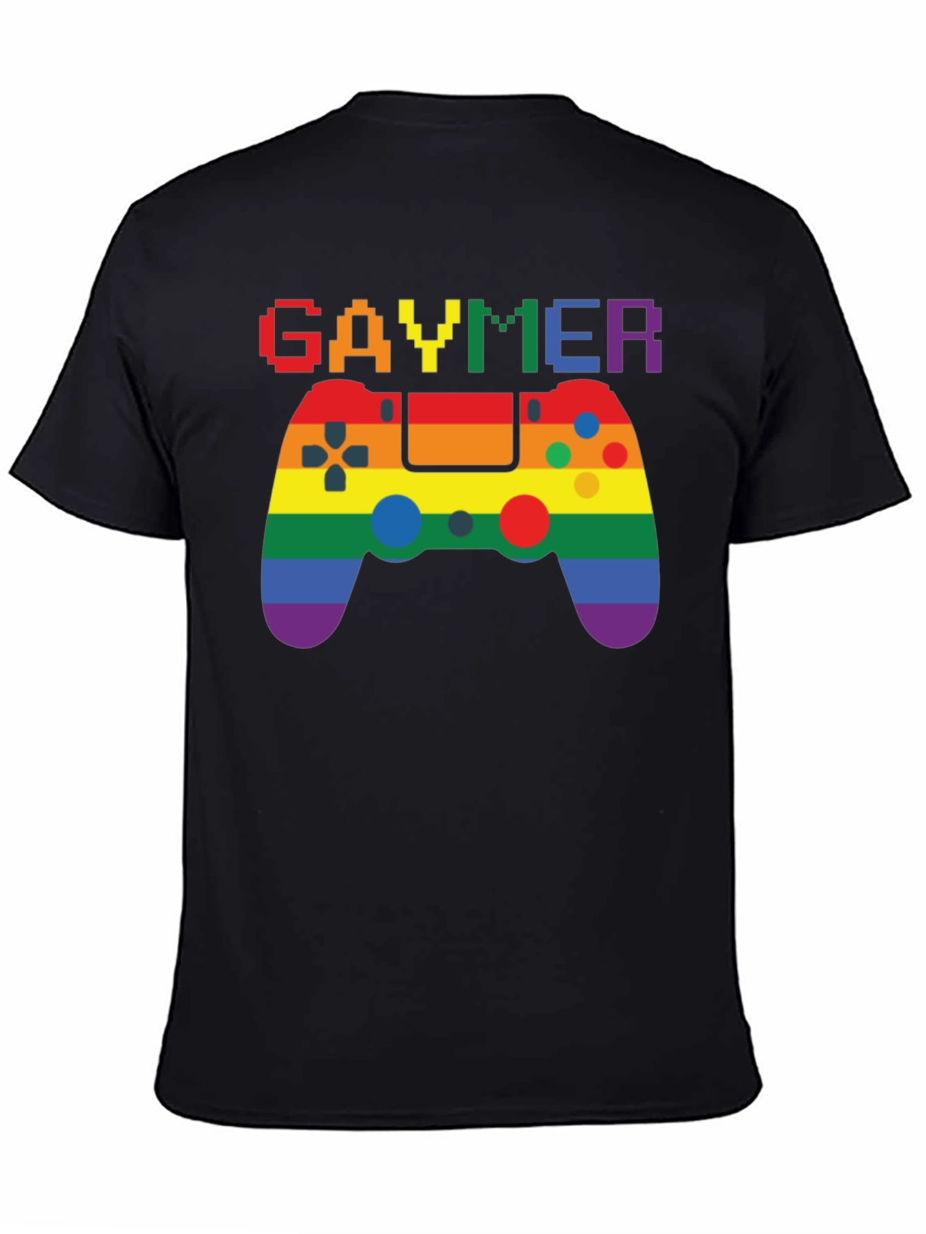 Gaymer Pride Graphic Tee - Rainbow Gamer Design