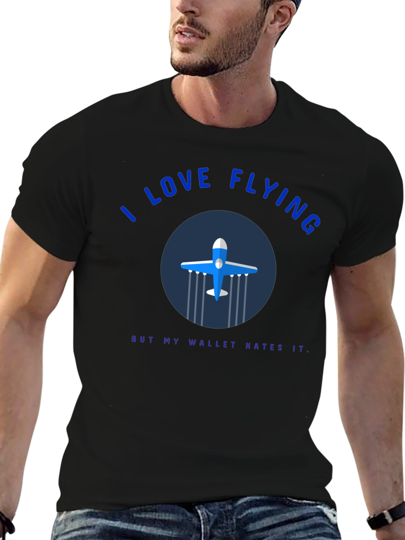 I Love Flying Graphic Tee - Pilot Gift