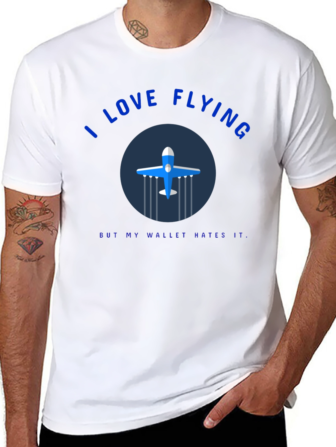 I Love Flying Graphic Tee - Pilot Gift