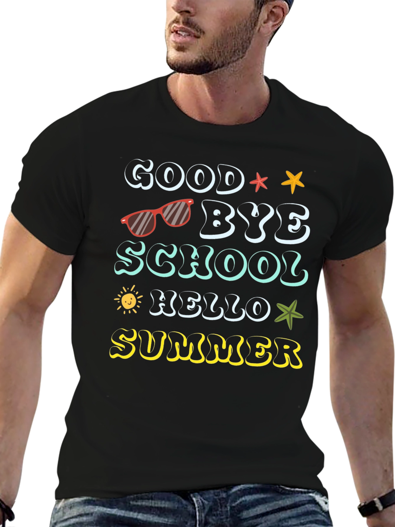 Goodbye School Hello Summer Graphic T-Shirt