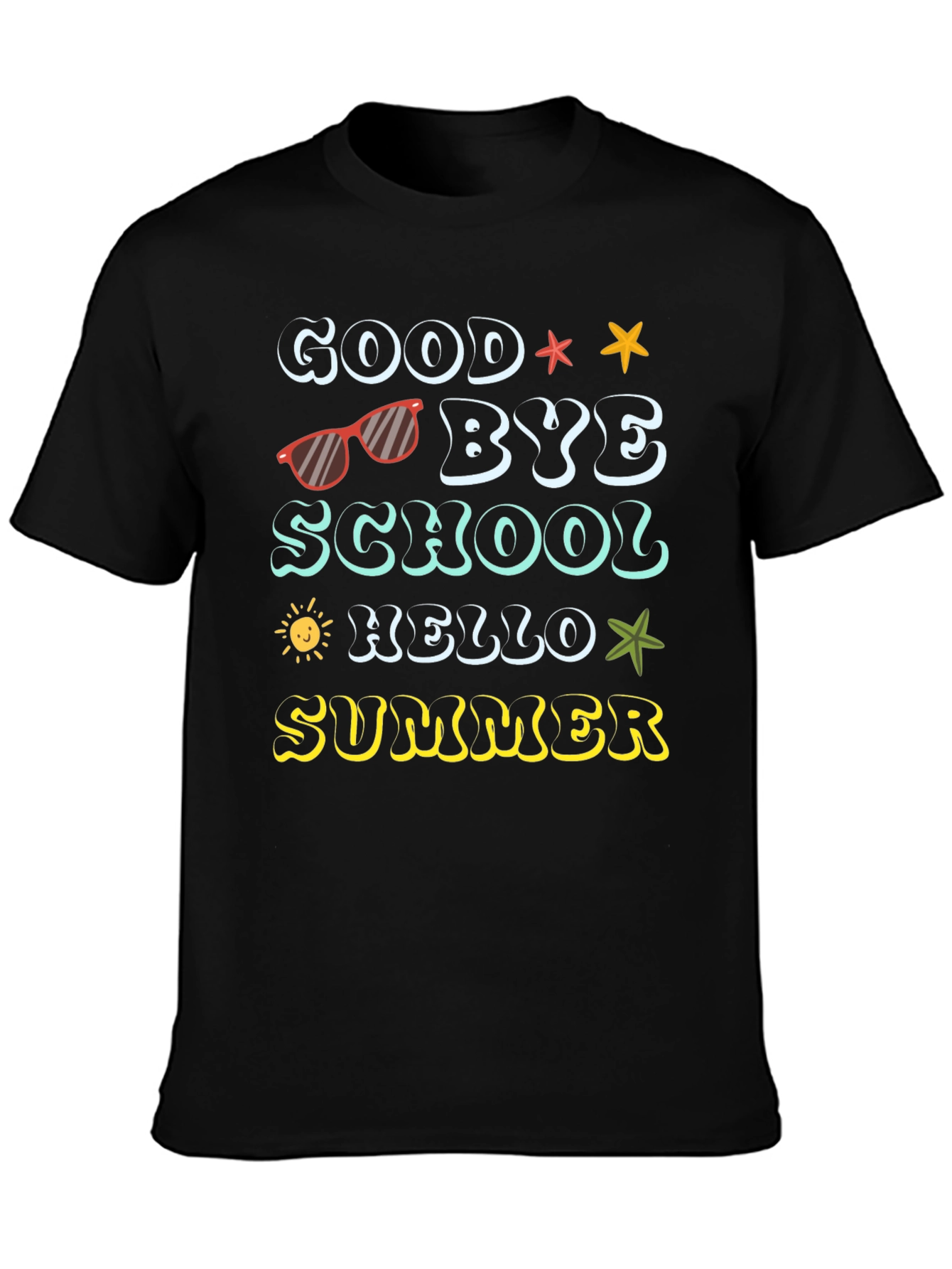 Goodbye School Hello Summer Graphic T-Shirt