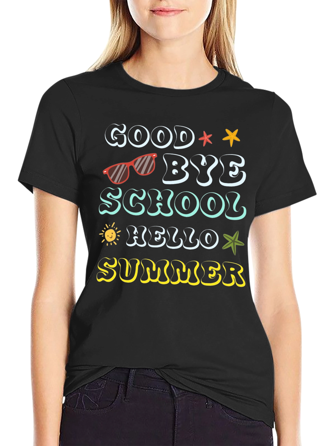 Goodbye School Hello Summer Graphic T-Shirt
