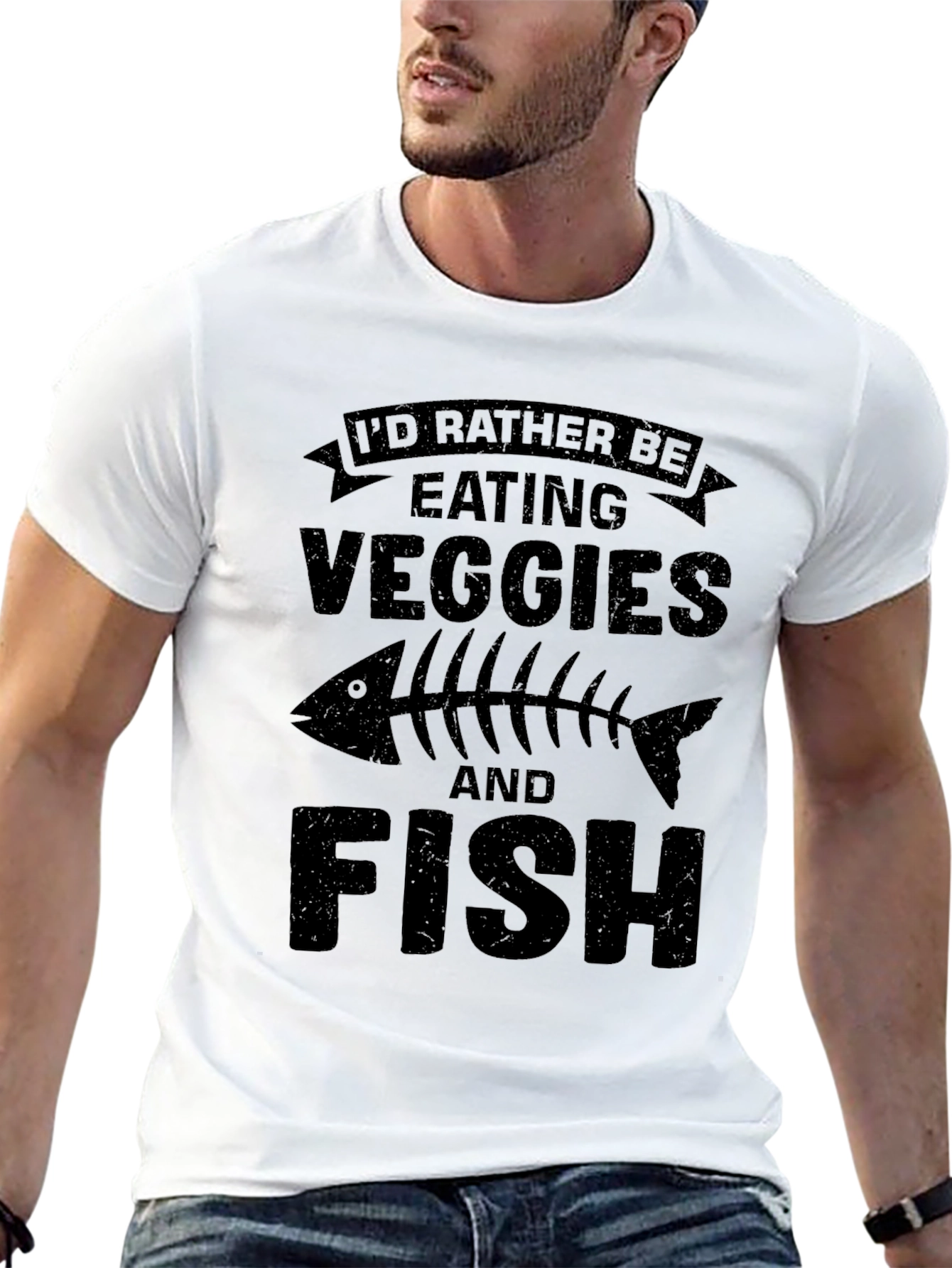 Veggie & Fish Lover T-Shirt - Unique Design