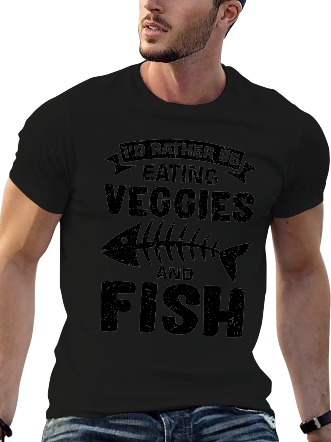 Veggie & Fish Lover T-Shirt - Unique Design