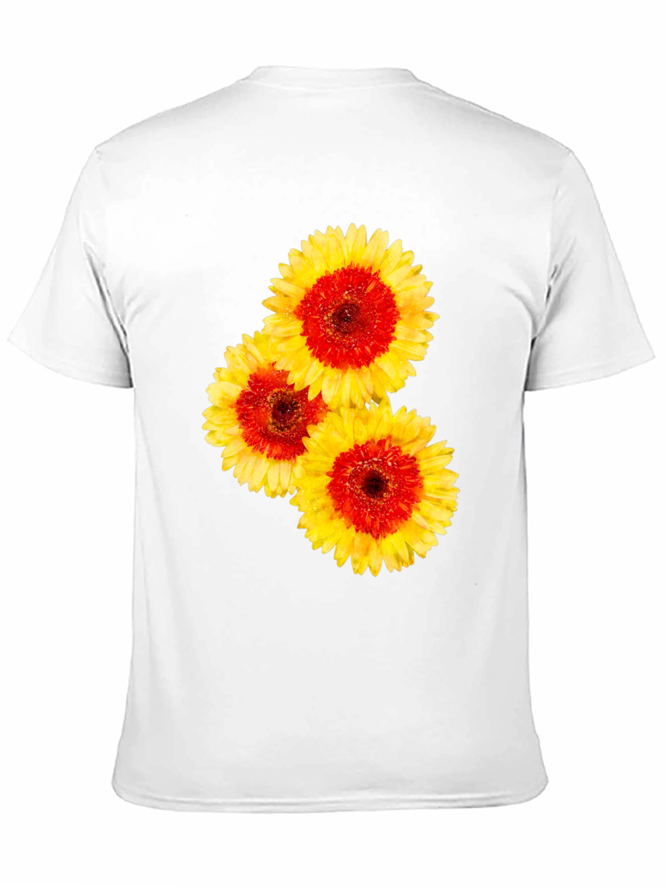 Floral Graphic Tee - Black Cotton T-Shirt