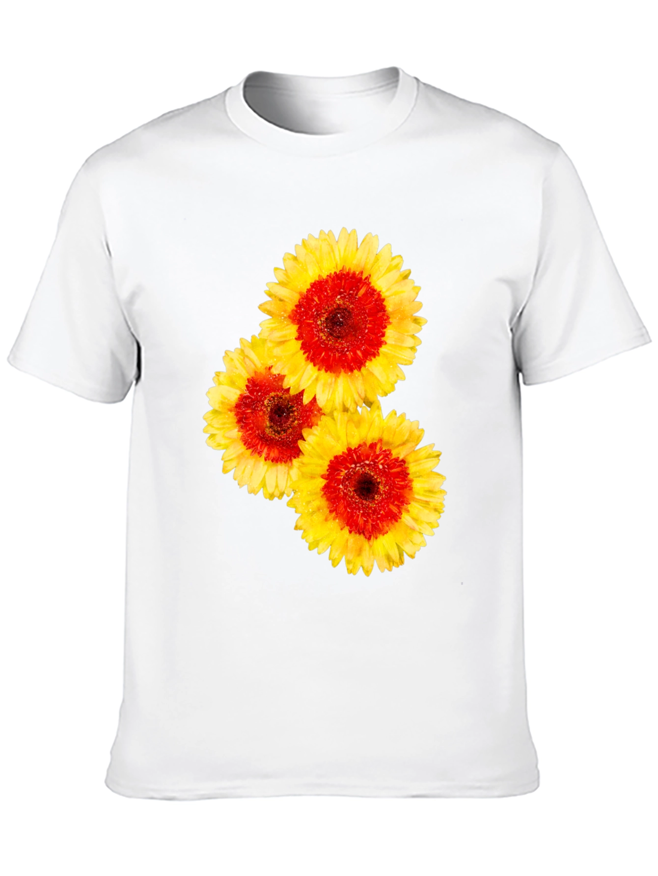 Floral Graphic Tee - Black Cotton T-Shirt