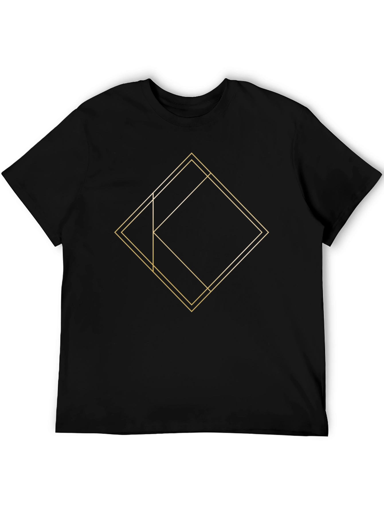 Geometric Line Art Graphic Tee - Modern Design