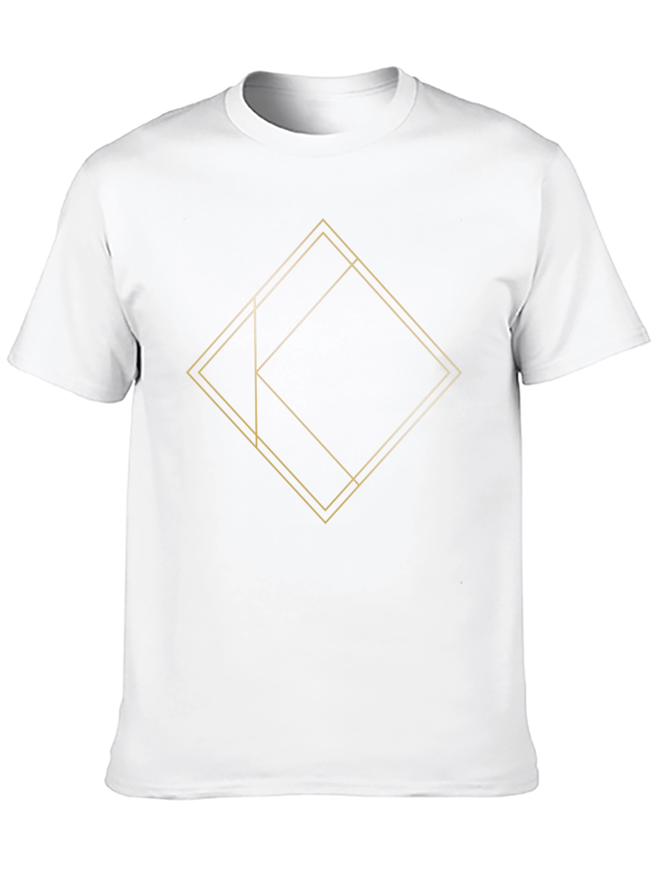 Geometric Line Art Graphic Tee - Modern Design