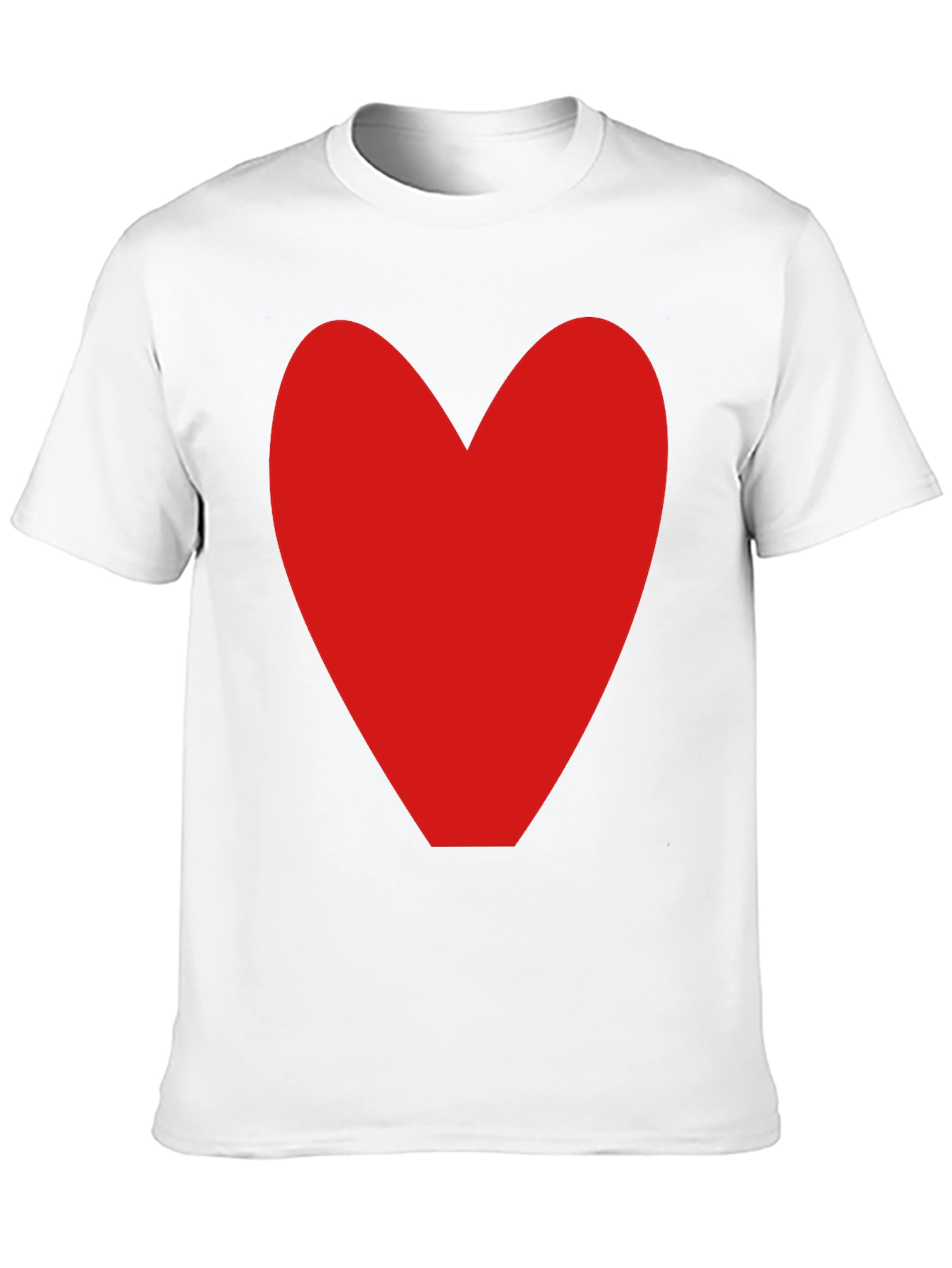 Red Heart Graphic Tee - Black Cotton Blend T-Shirt