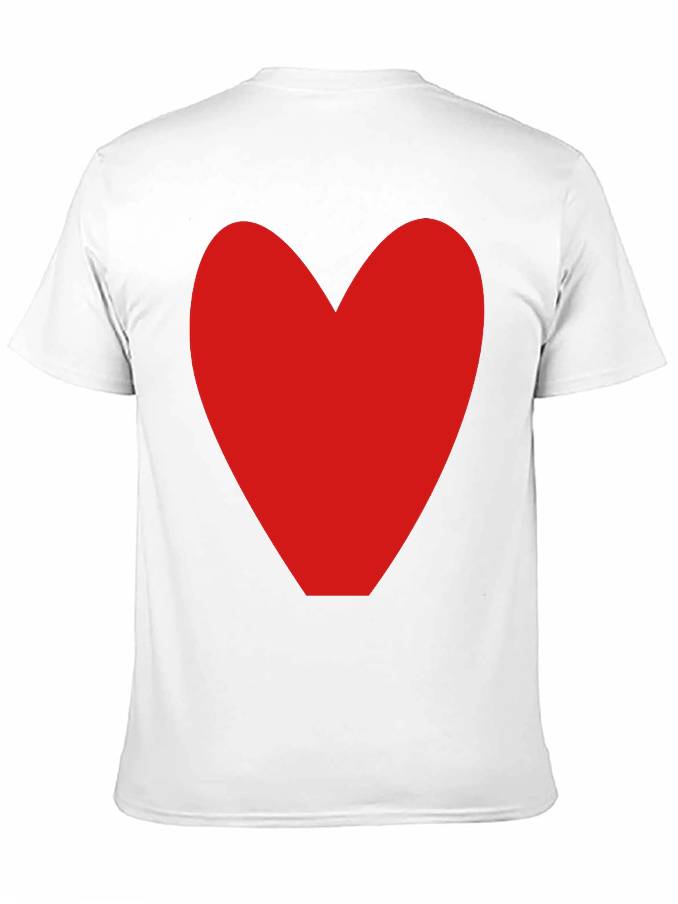 Red Heart Graphic Tee - Black Cotton Blend T-Shirt