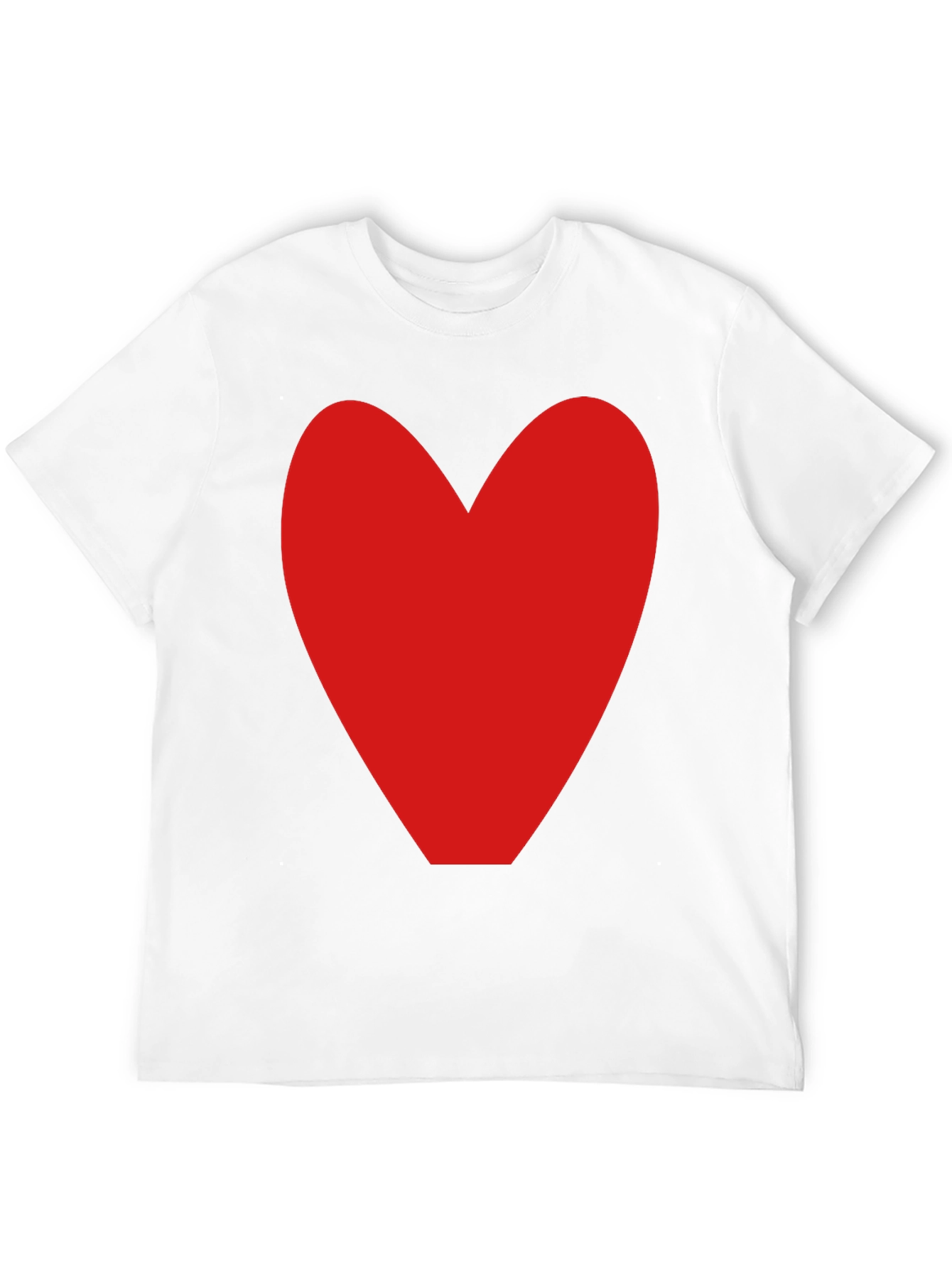Red Heart Graphic Tee - Black Cotton Blend T-Shirt