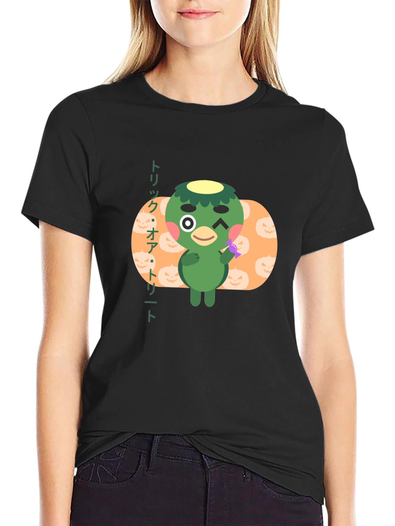 Halloween Shino Animal Crossing Black T-Shirt