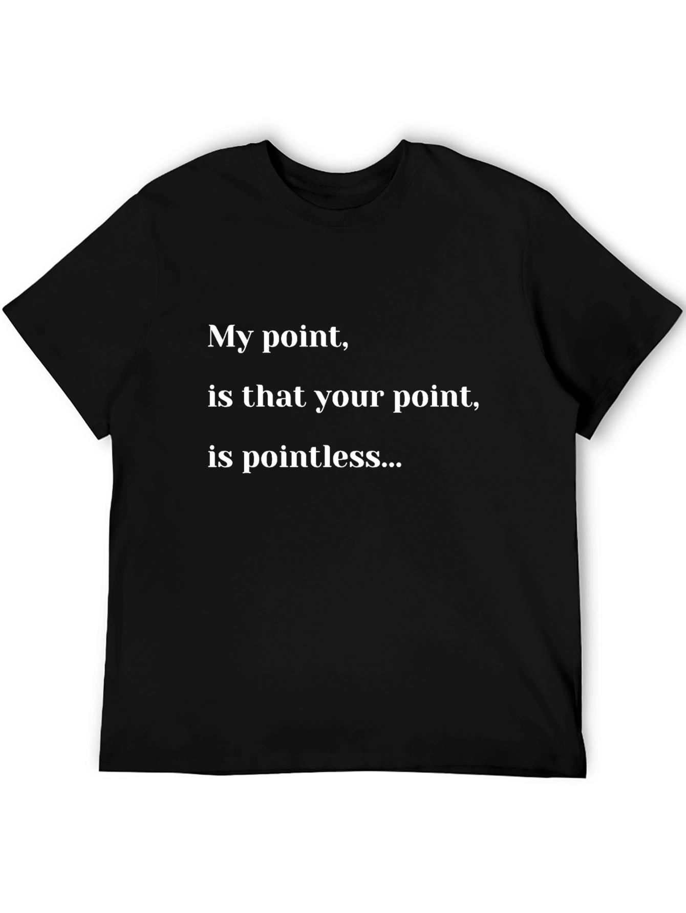 Pointless Humor T-Shirt - Black Graphic Tee