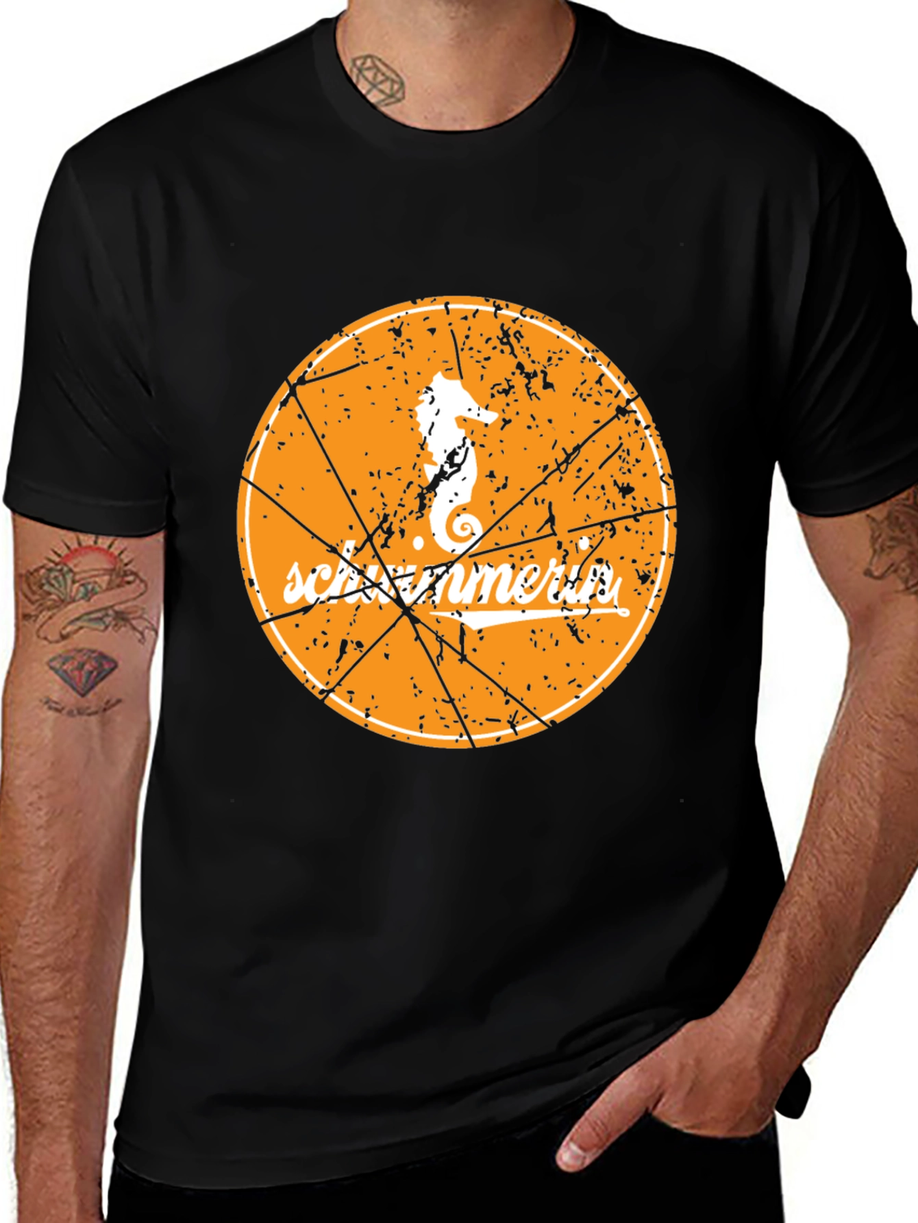 Seahorse Scrimmers Graphic Black T-Shirt