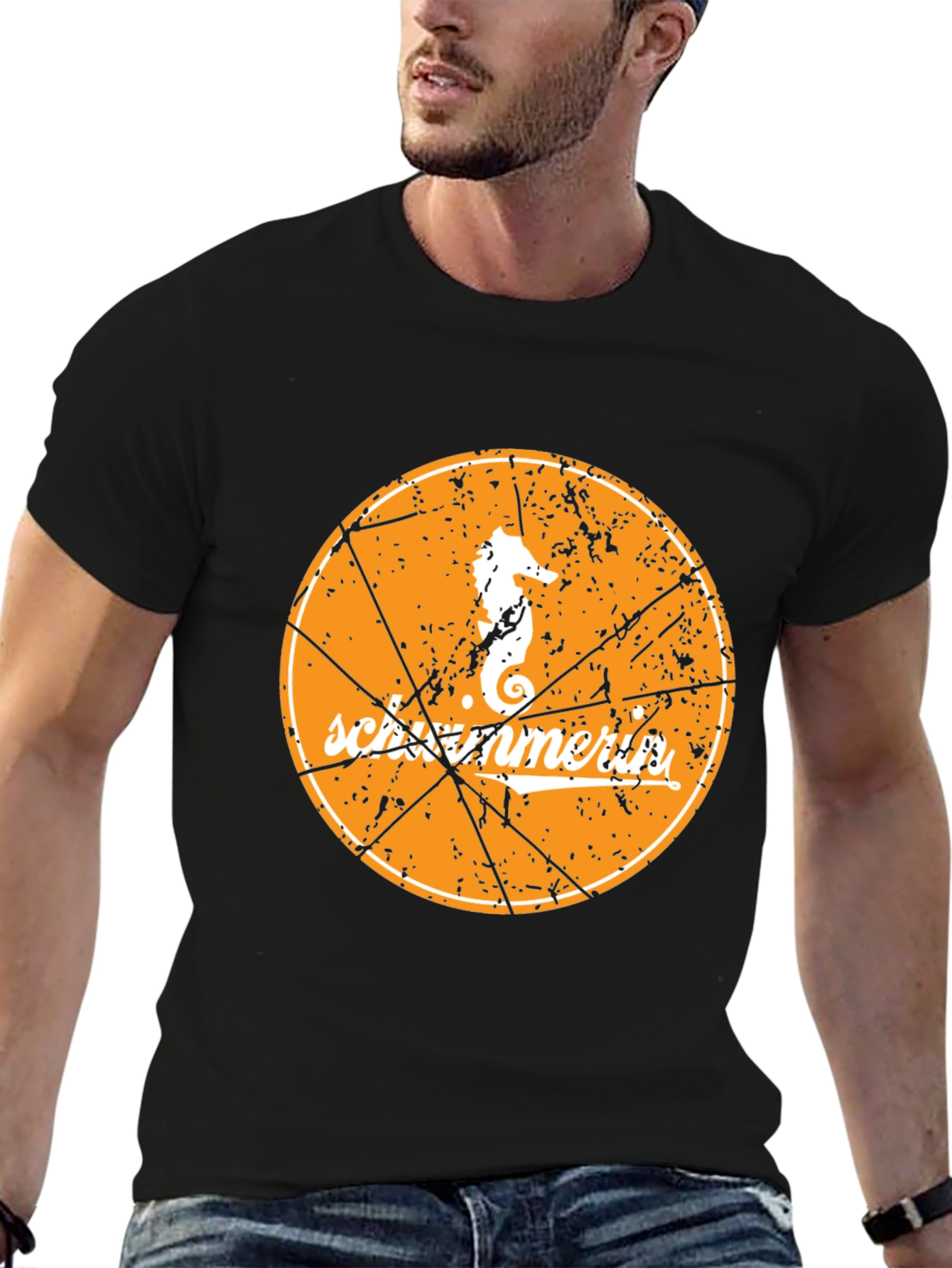 Seahorse Scrimmers Graphic Black T-Shirt