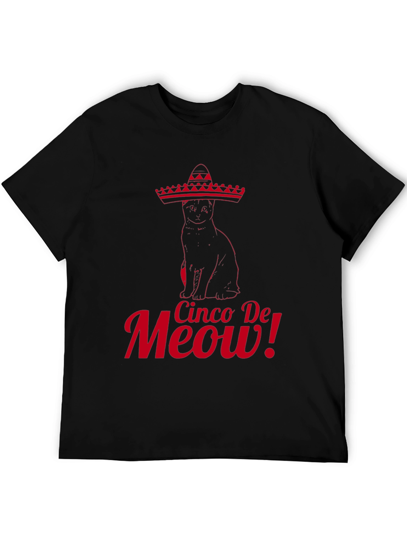 Cinco De Meow! Cat Graphic T-Shirt