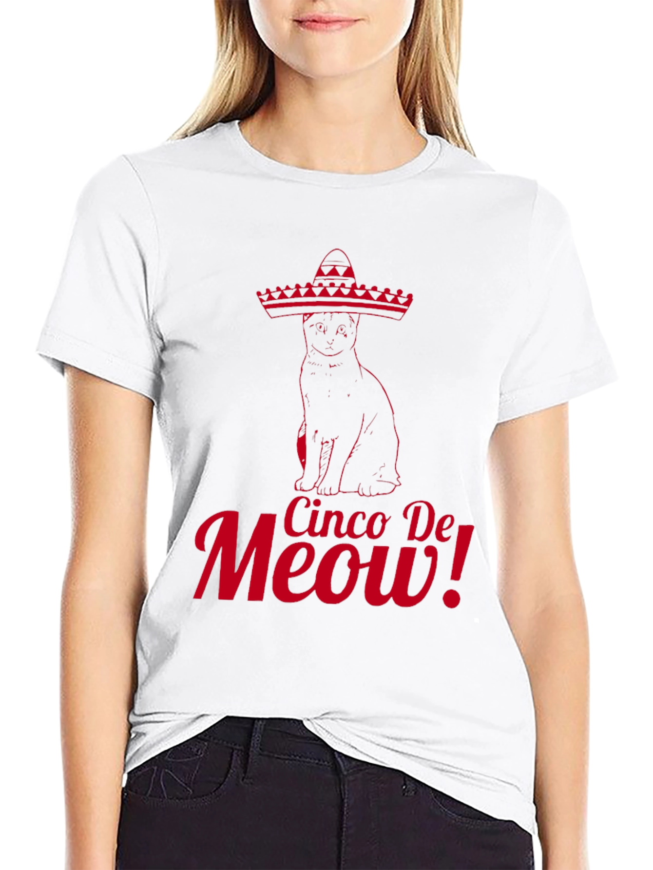 Cinco De Meow! Cat Graphic T-Shirt