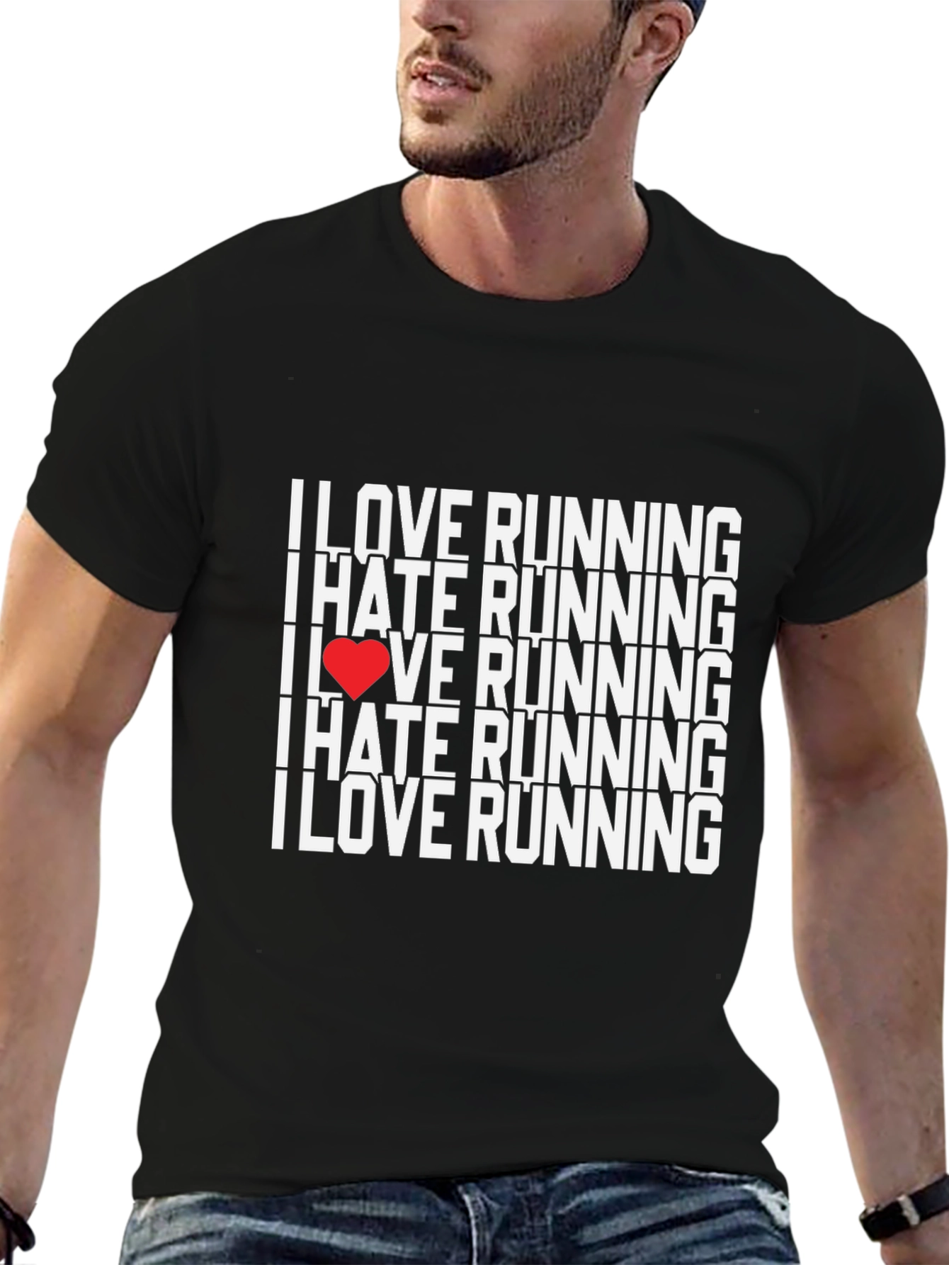 I Love Running Graphic Tee