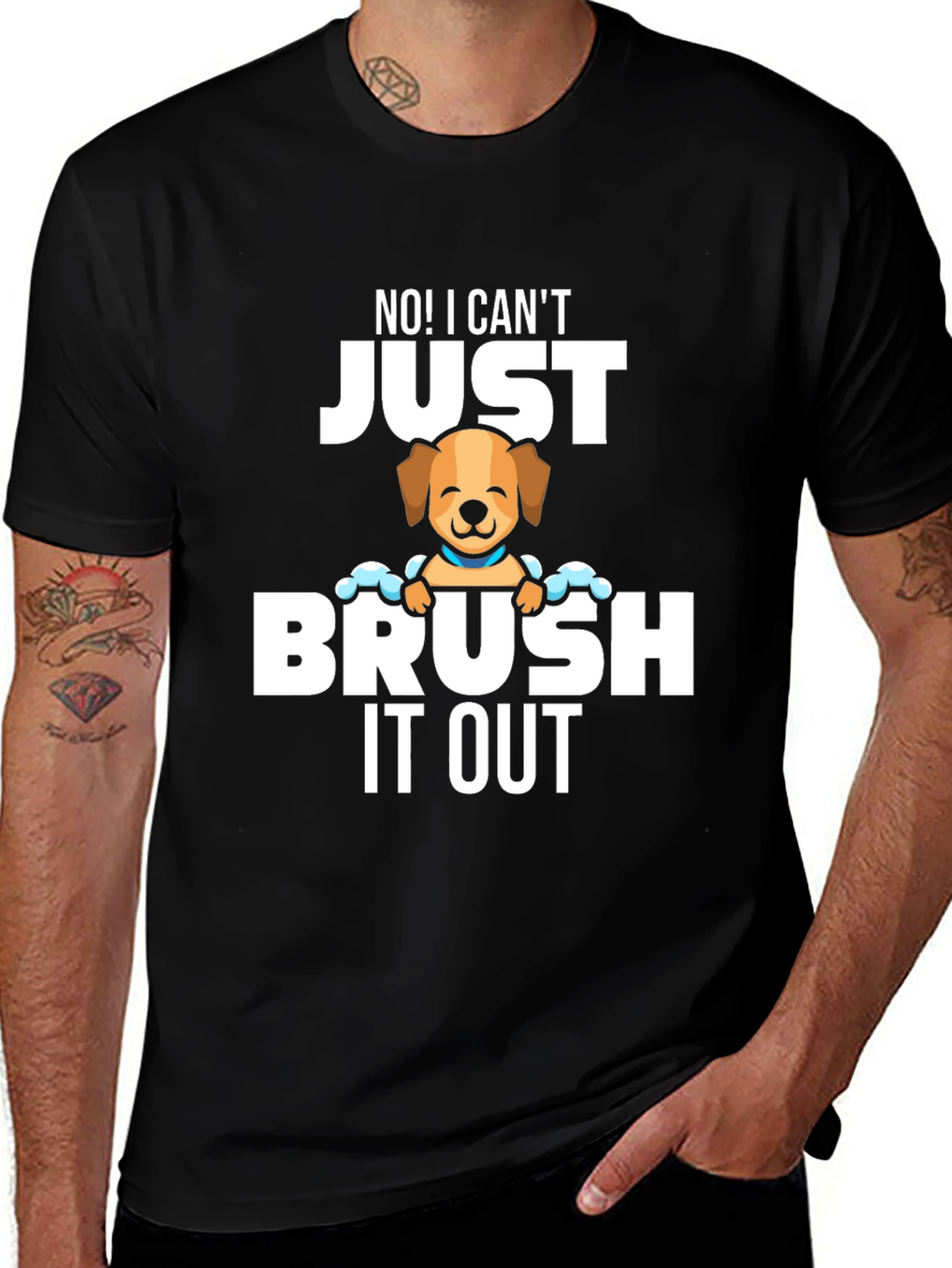 Funny Dog Groomer T-Shirt - Brush It Out