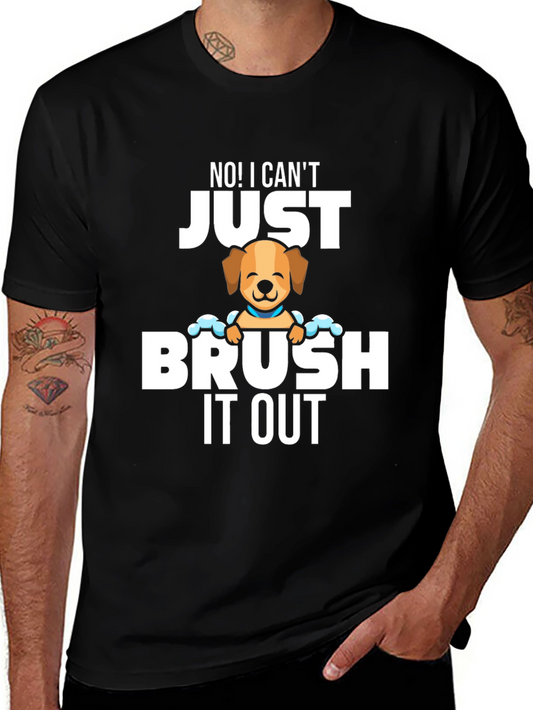 Funny Dog Groomer T-Shirt - Brush It Out