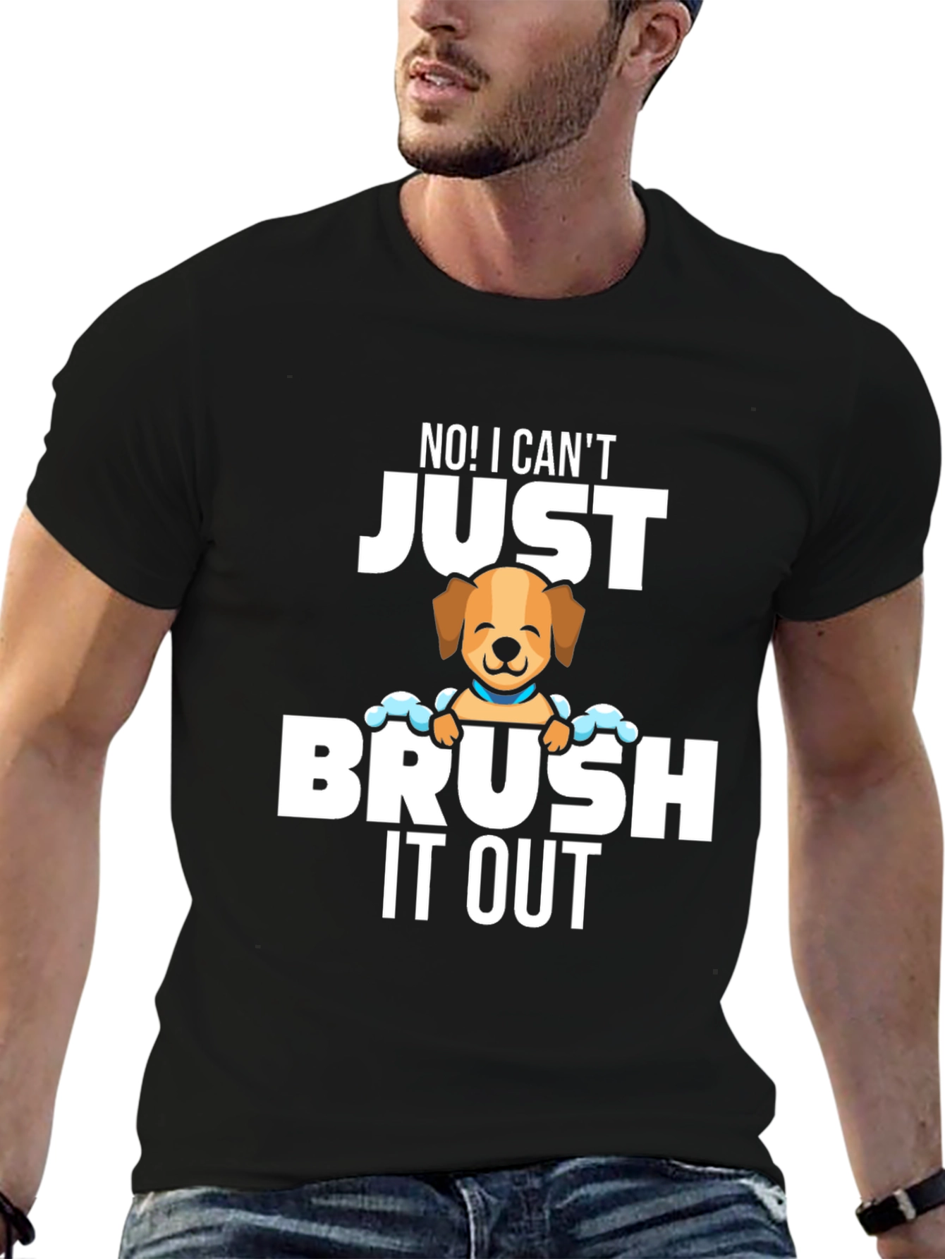 Funny Dog Groomer T-Shirt - Brush It Out