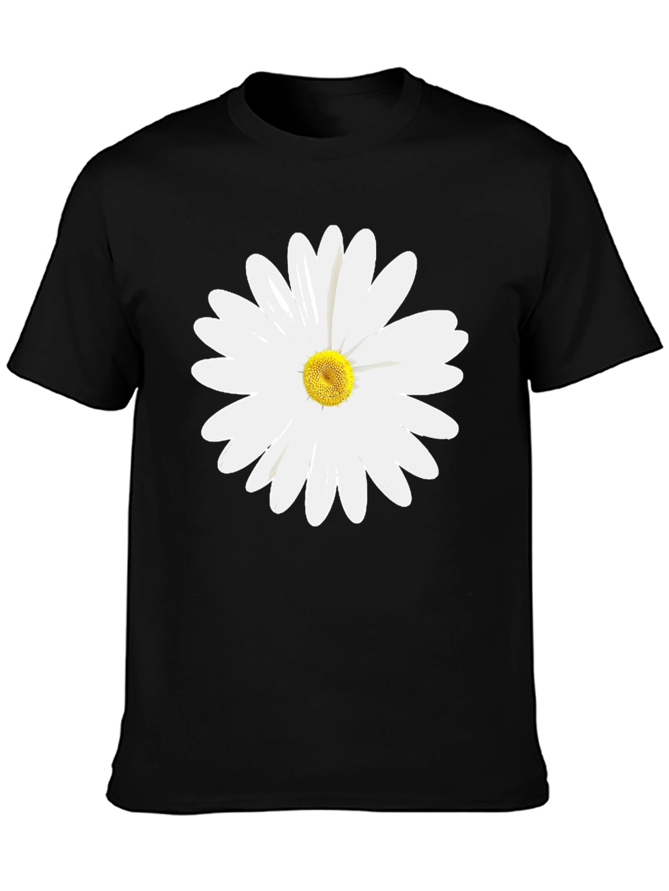 Daisy Graphic Print Black T-Shirt
