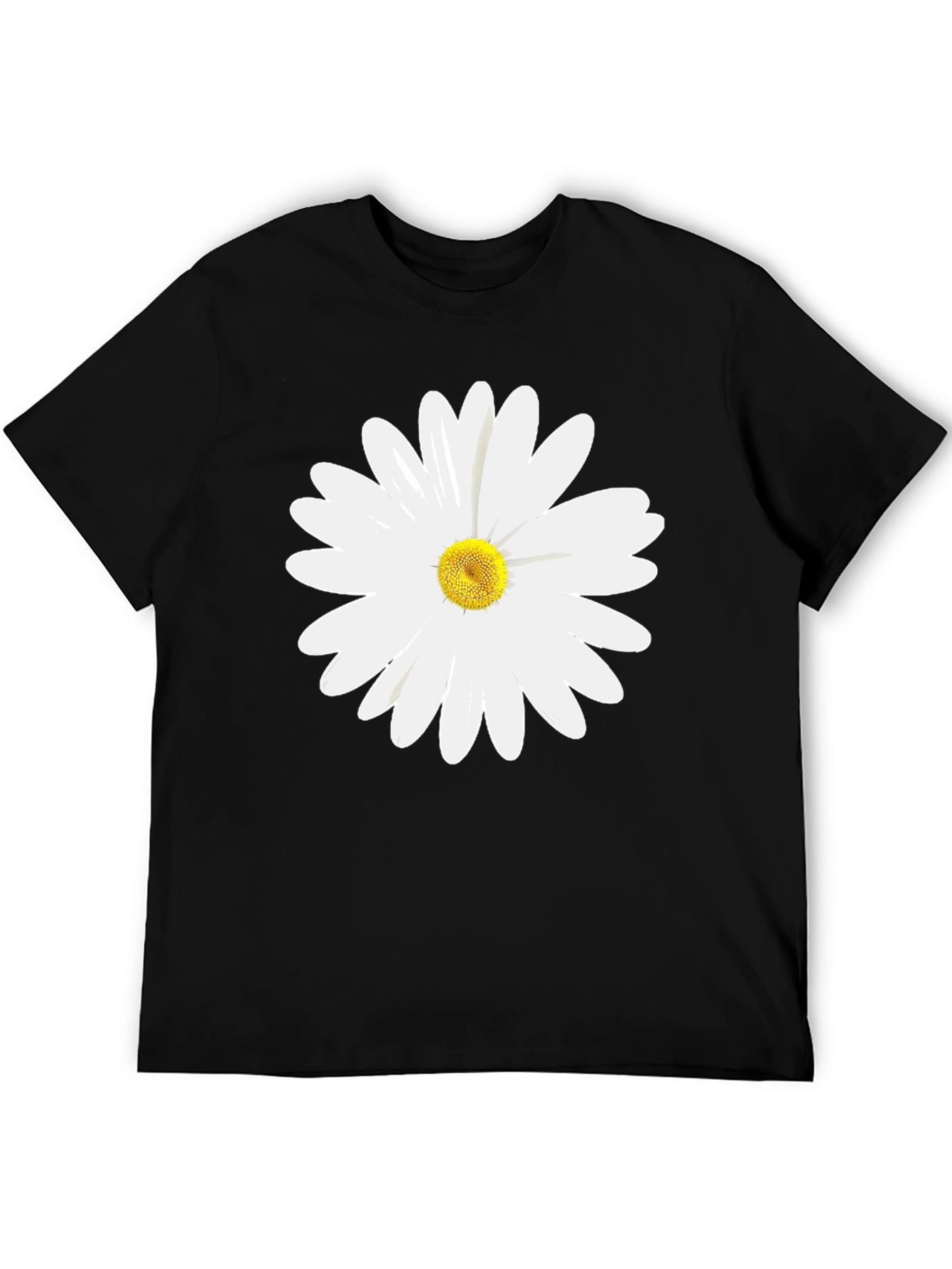 Daisy Graphic Print Black T-Shirt