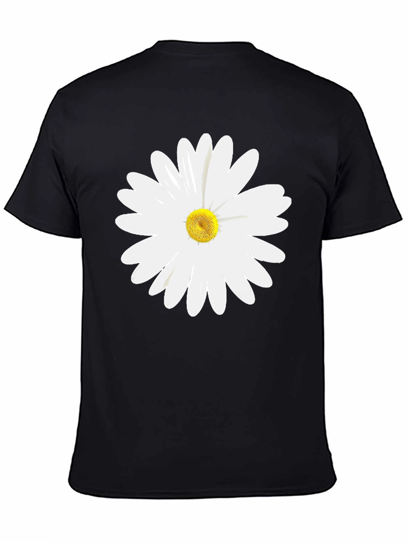 Daisy Graphic Print Black T-Shirt